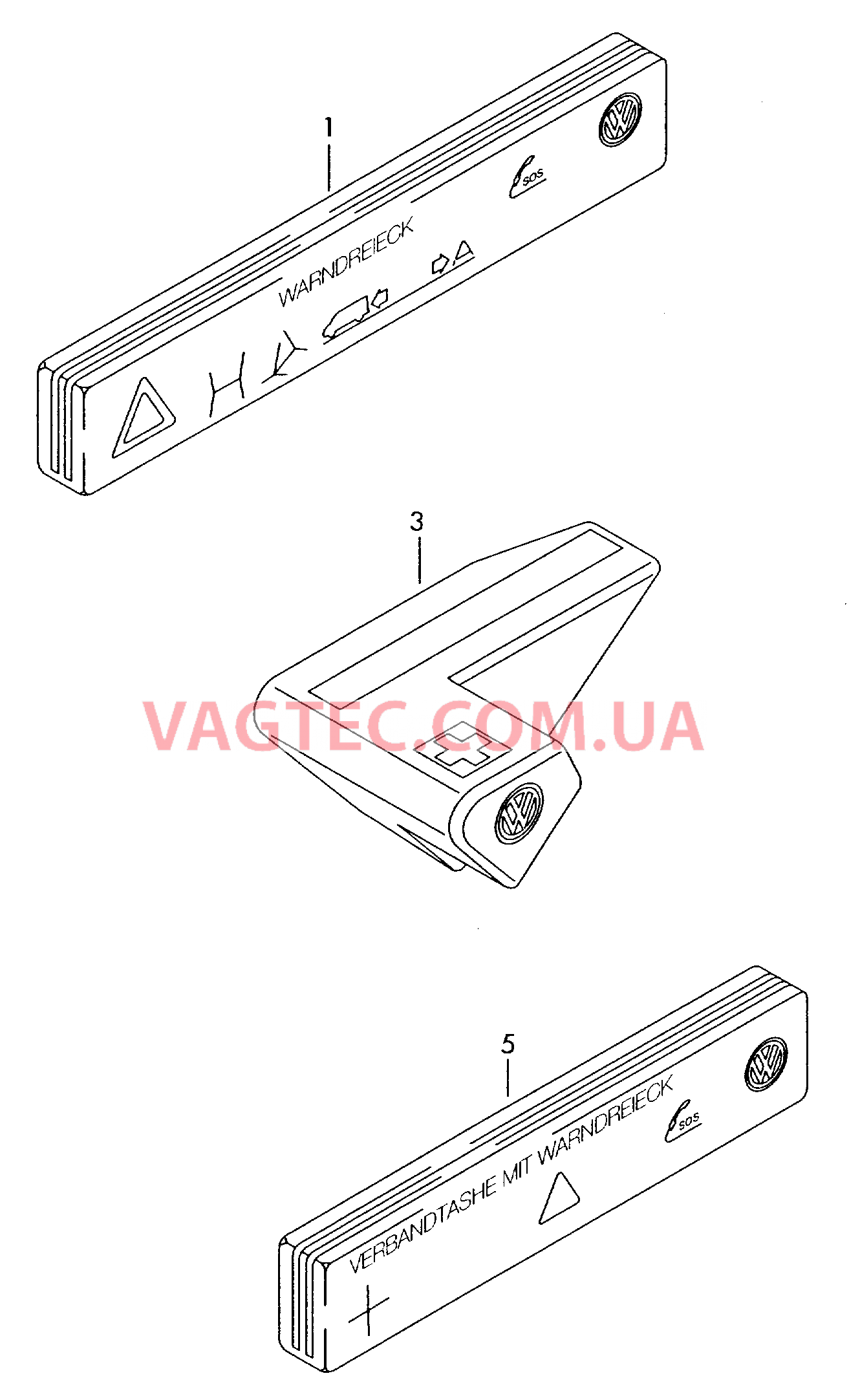 Аптечка Знак аварийной остановки  для VOLKSWAGEN Transporter 2017