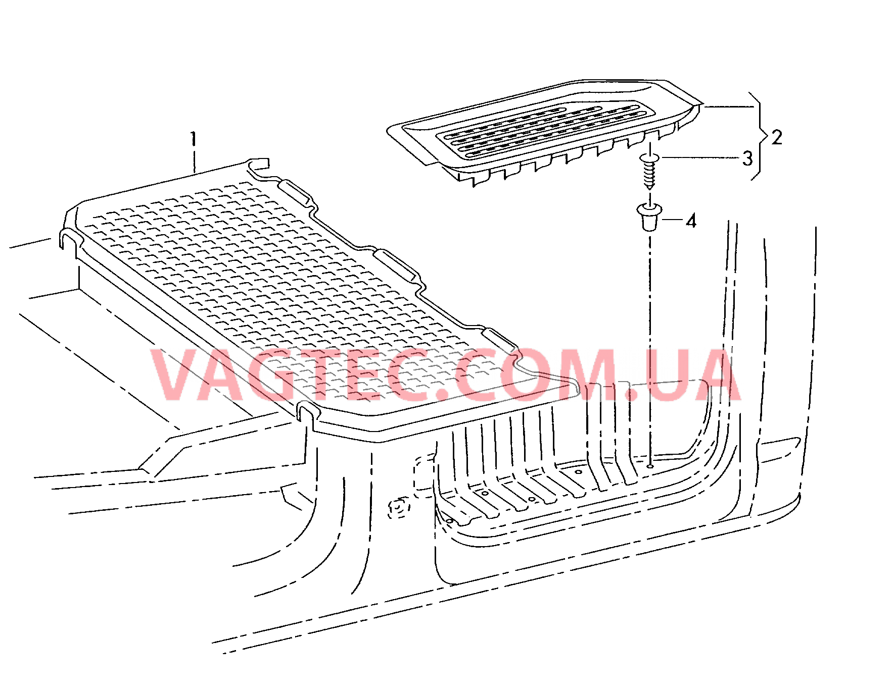 Коврики Cтупенчатая вставка для салона  для VOLKSWAGEN Transporter 2010-3