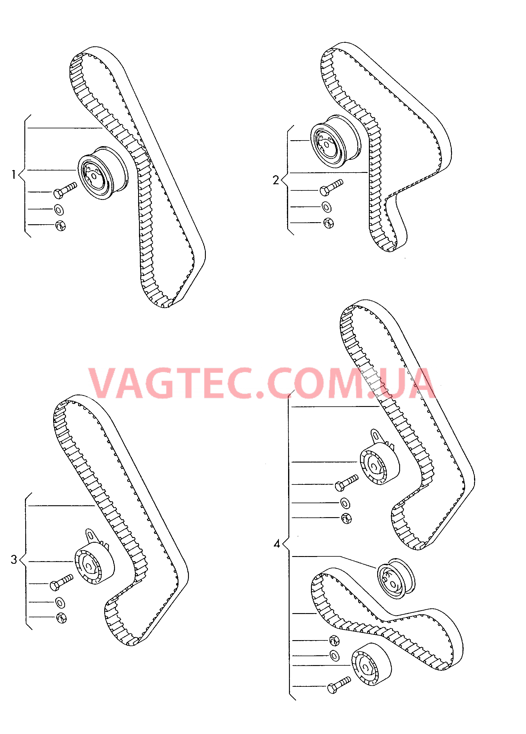 Ремонтный комплект зубчатого ремня с натяжным роликом  для VOLKSWAGEN Transporter 2002