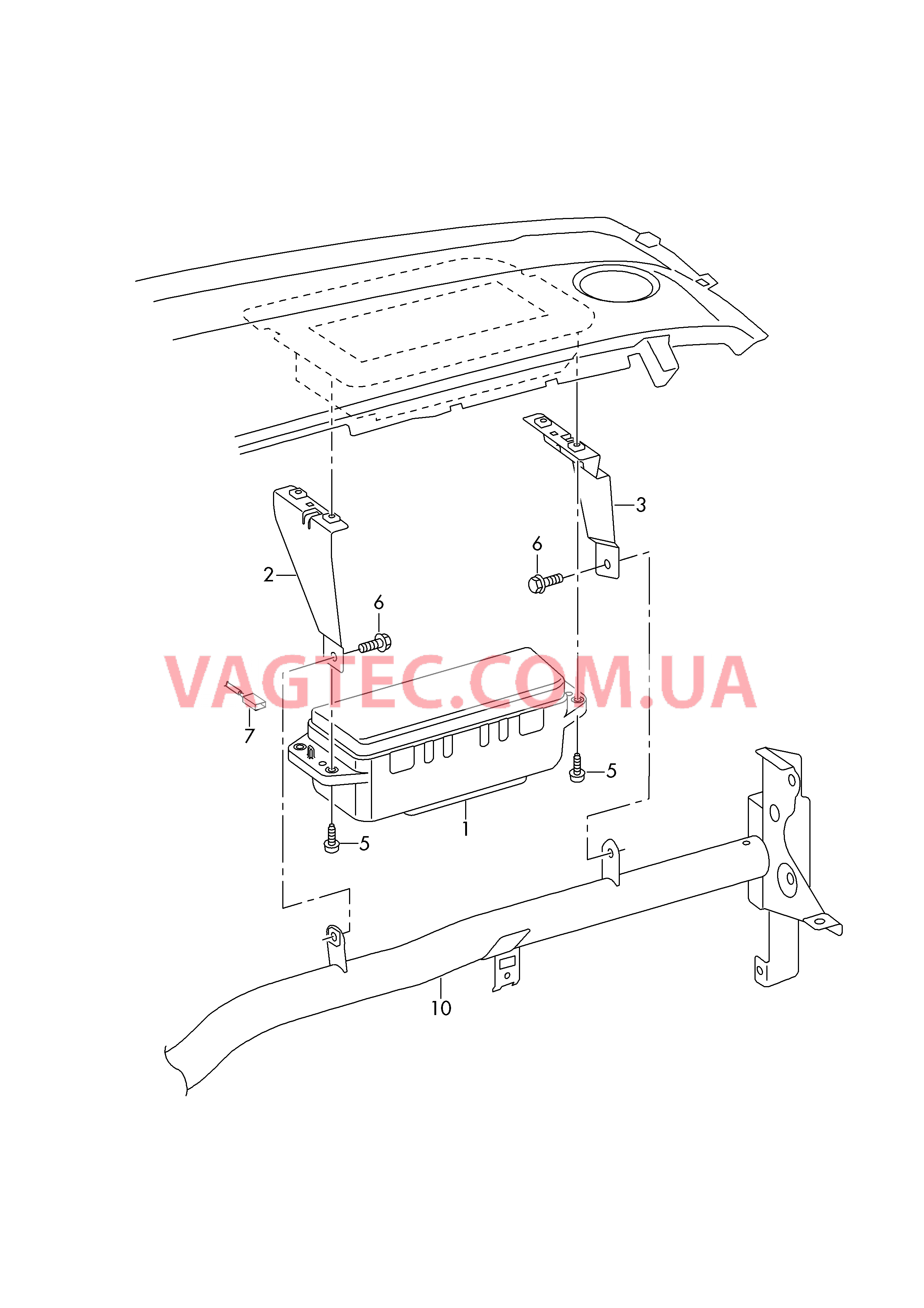 Модуль подушки безопасности (сторона переднего пассажира)  для VOLKSWAGEN Transporter 2017