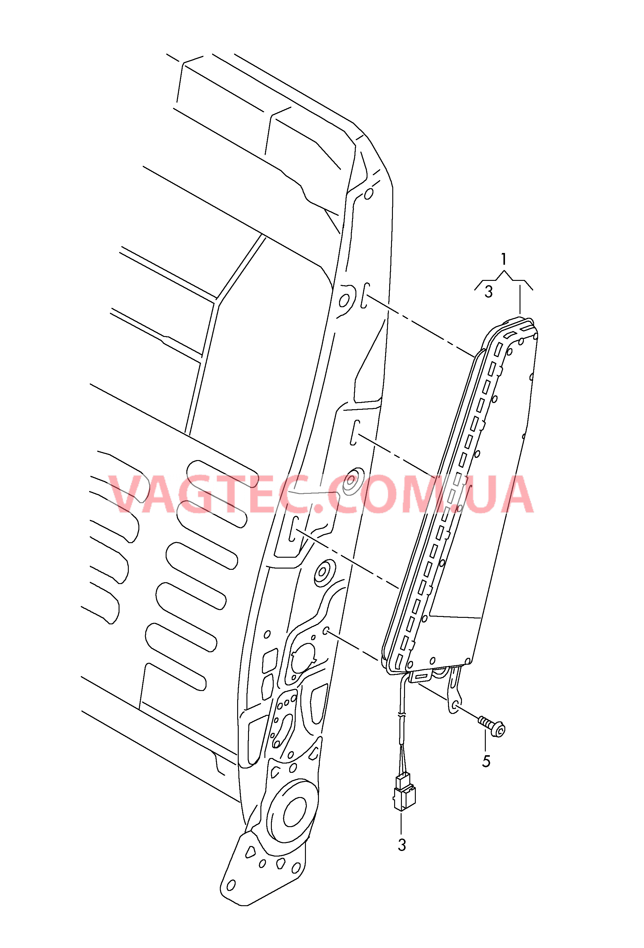 Модуль боковой подушки безоп.  для VOLKSWAGEN Transporter 2015-1