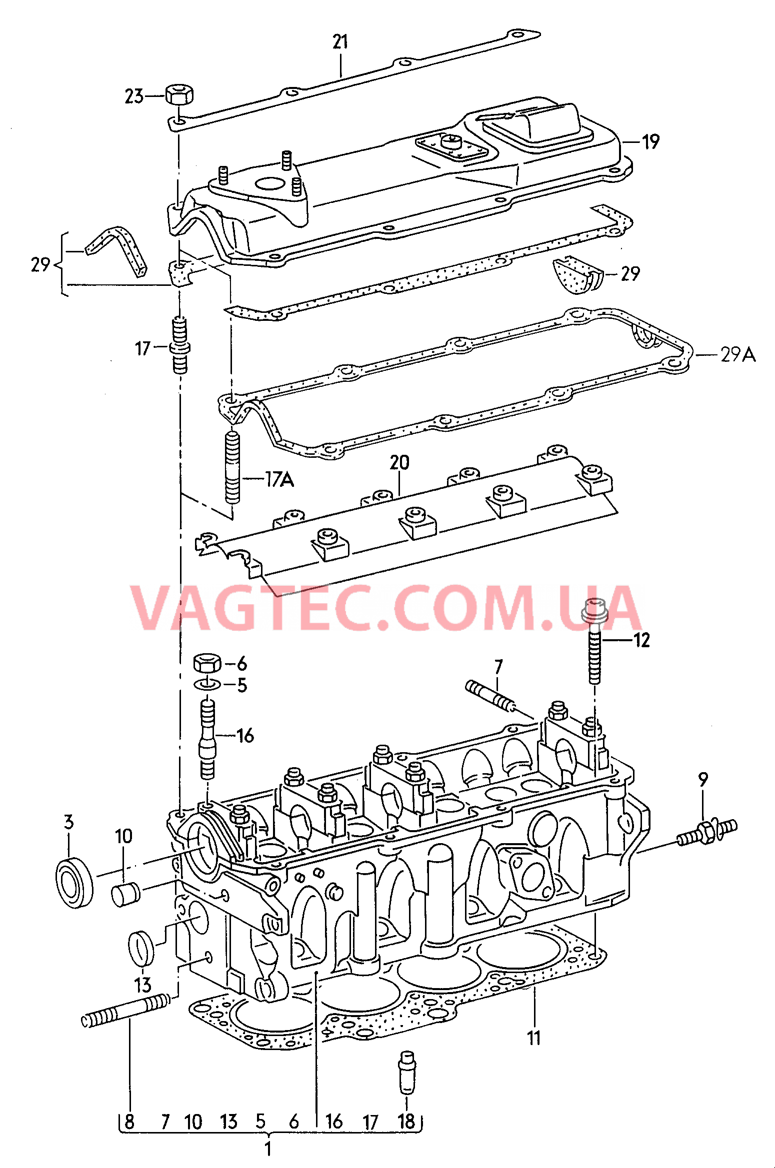 Головка блока цилиндров  для VOLKSWAGEN Transporter 2000