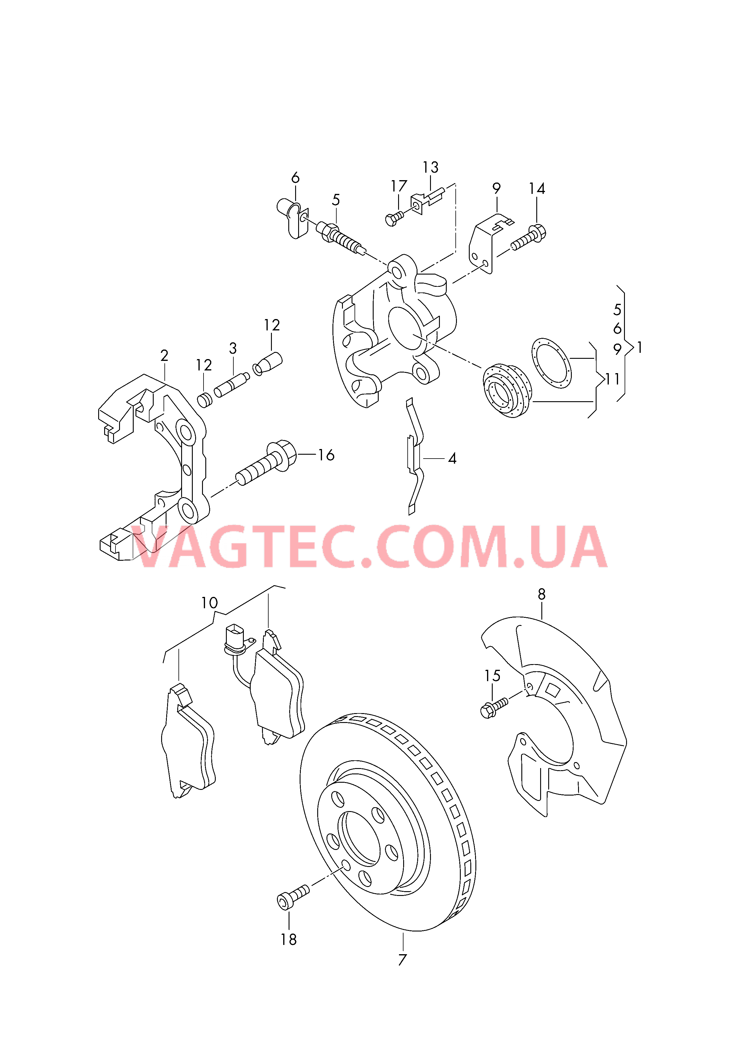 Дисковые тормоза  для VOLKSWAGEN Transporter 2006