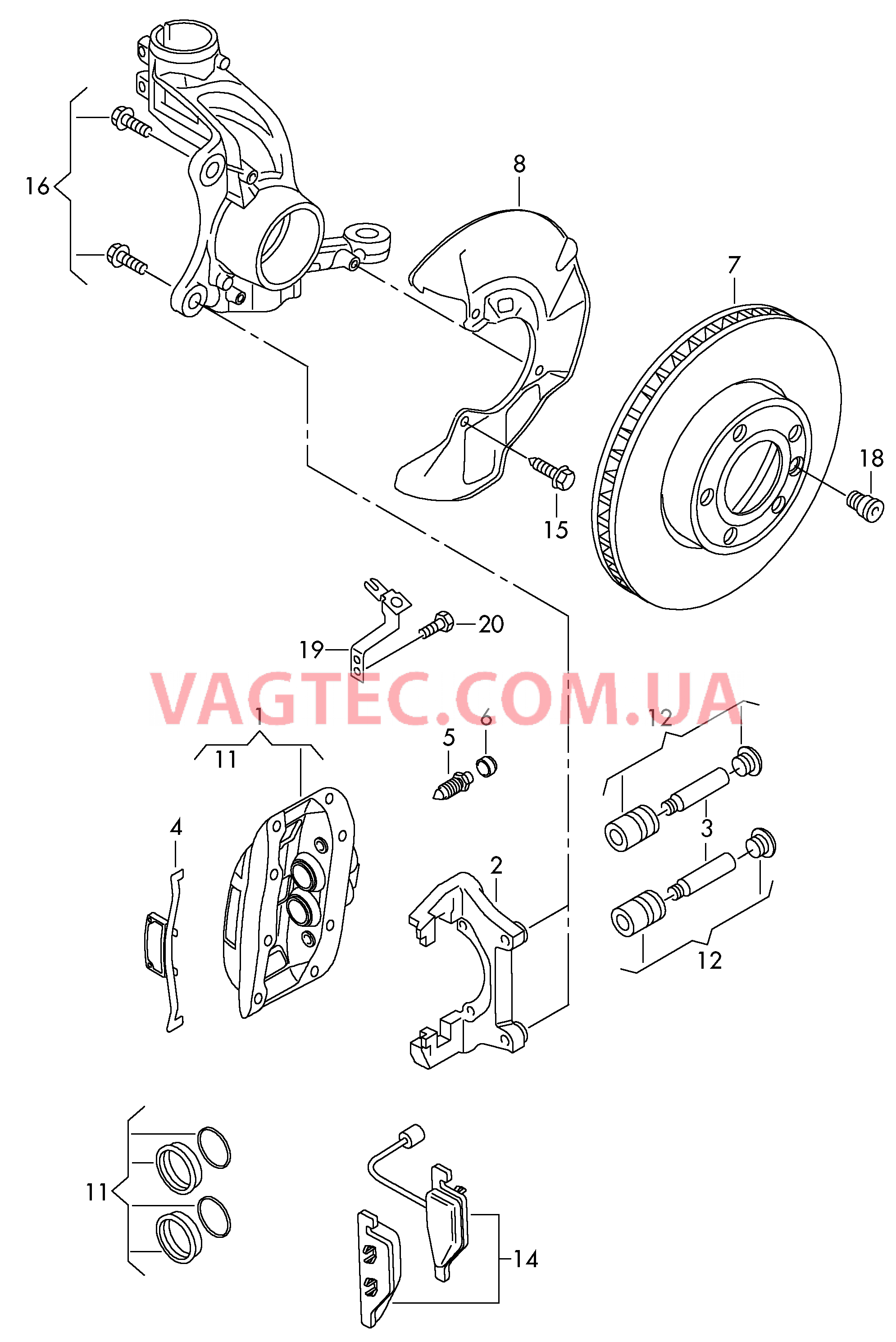Дисковые тормоза  для VOLKSWAGEN Transporter 2010-3