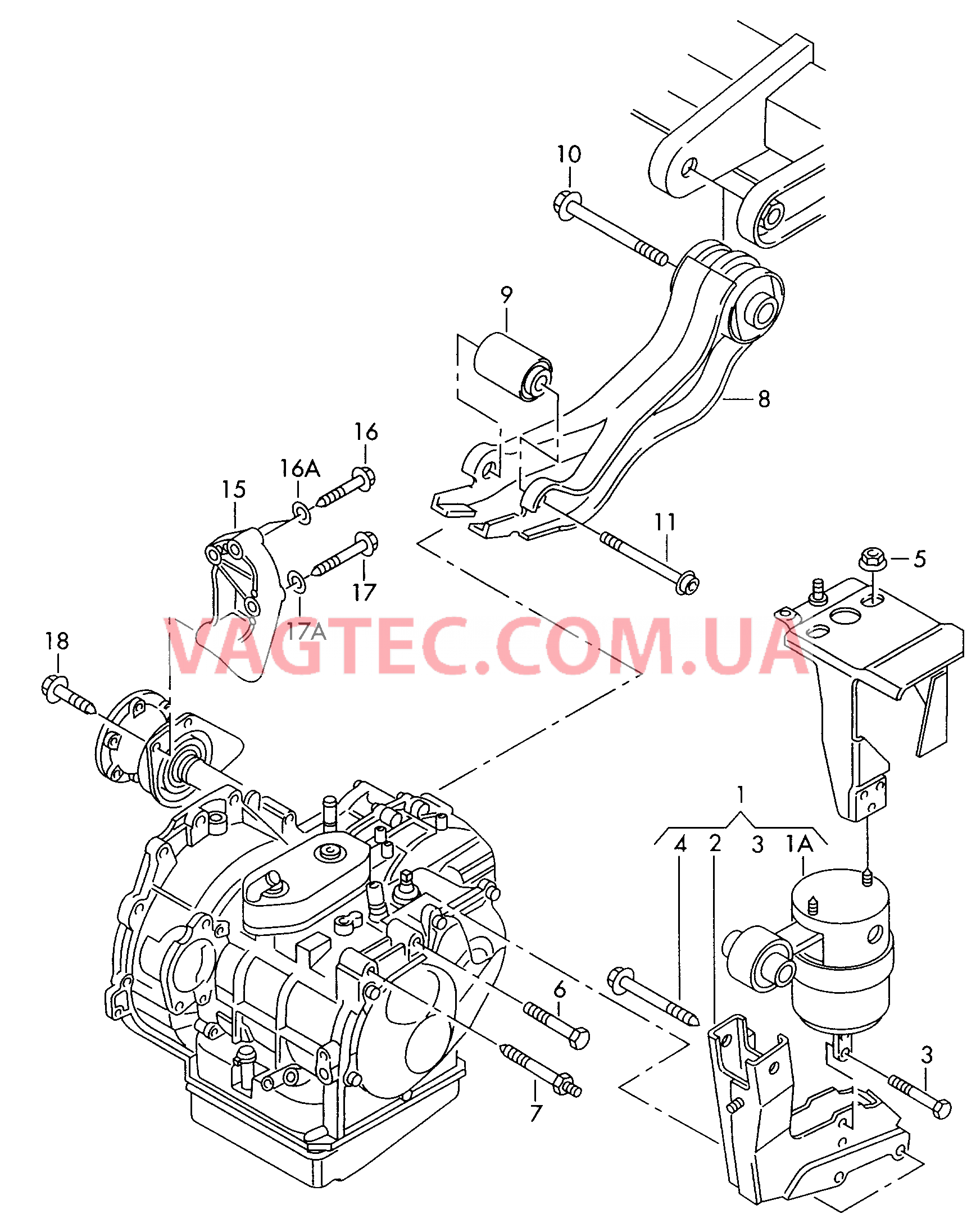 Детали крепежные для КП 4-ступенчатая АКП  для VOLKSWAGEN Transporter 2000