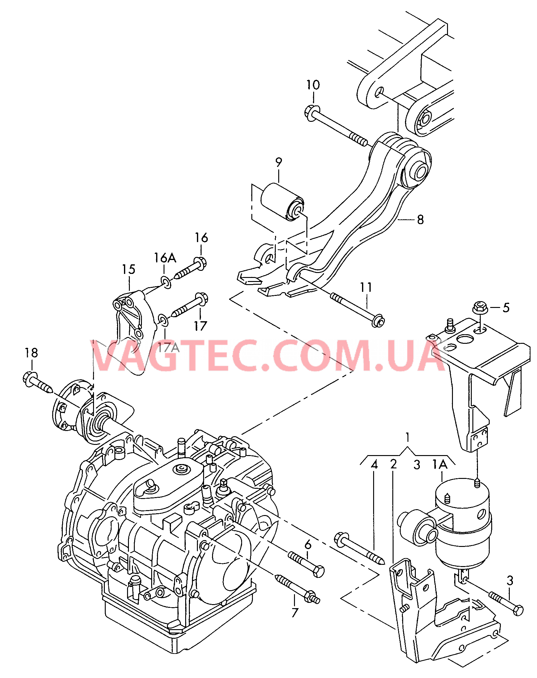 Детали крепежные для КП 4-ступенчатая АКП  для VOLKSWAGEN Transporter 2003