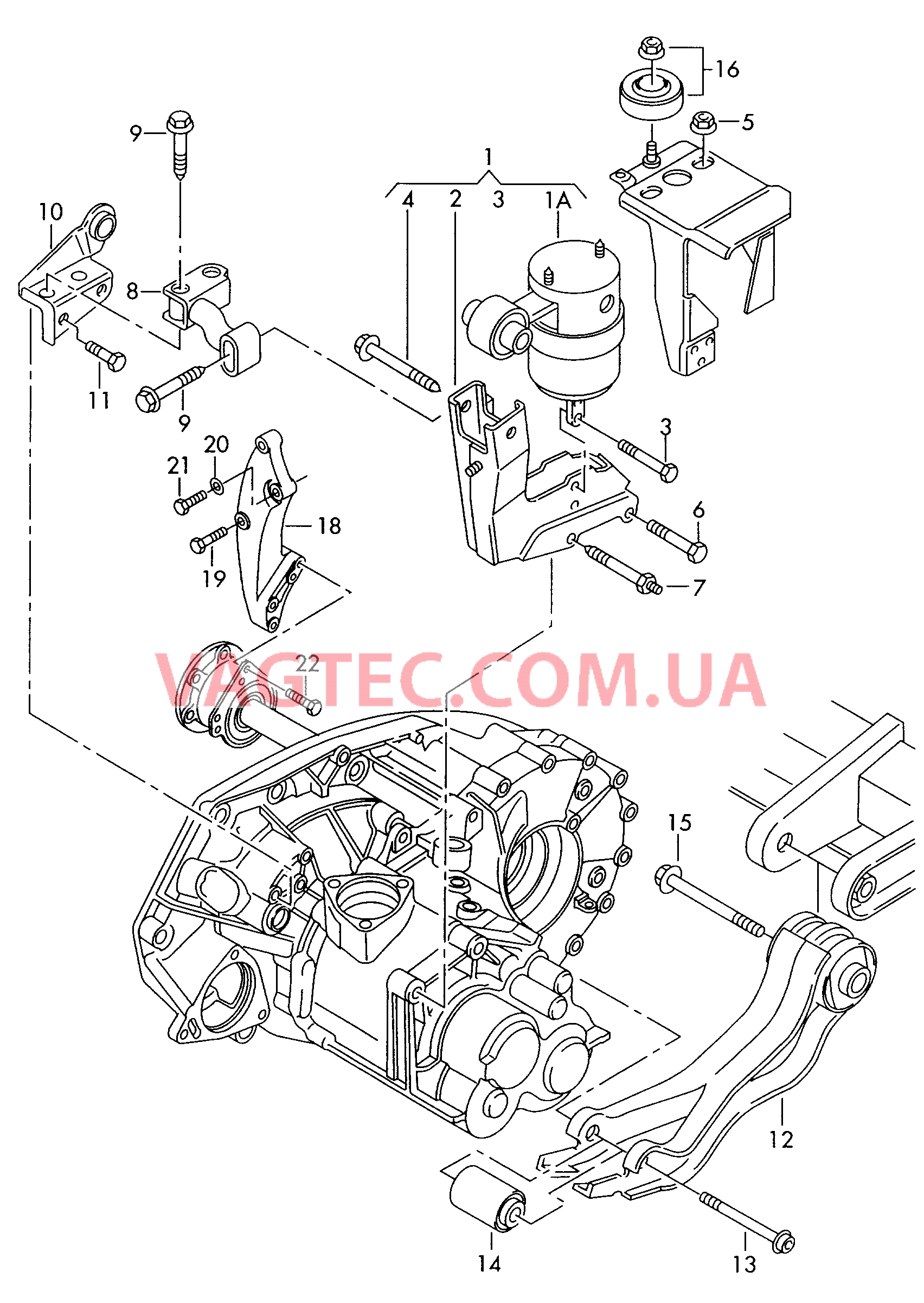 Детали крепежные для КП для 5-ступ. механической КП  для VOLKSWAGEN Transporter 2003