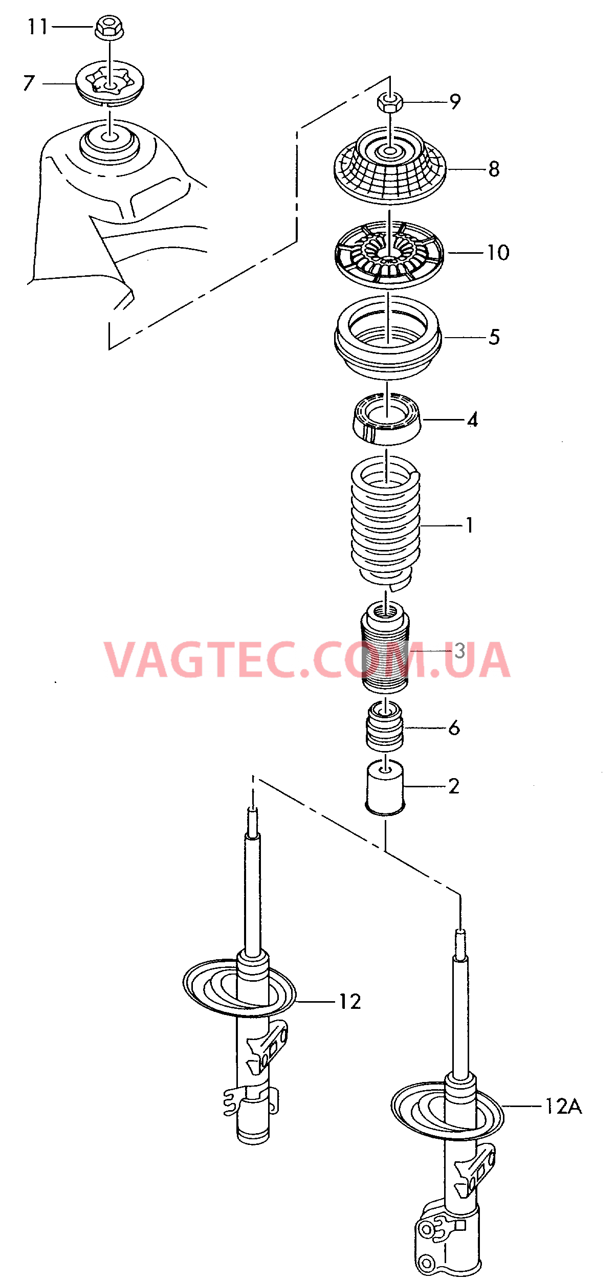 Подвеска Амортизатор  для VOLKSWAGEN Transporter 2004-1