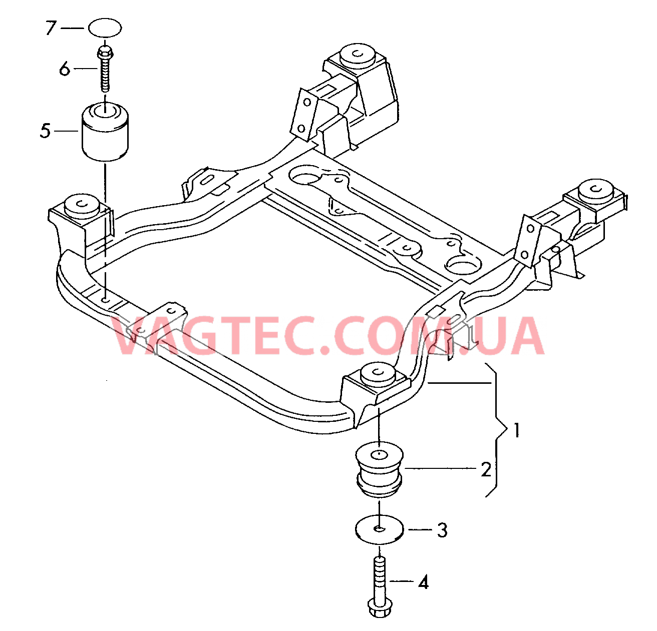 Кронштейн навесных агрегатов  для VOLKSWAGEN Transporter 2010