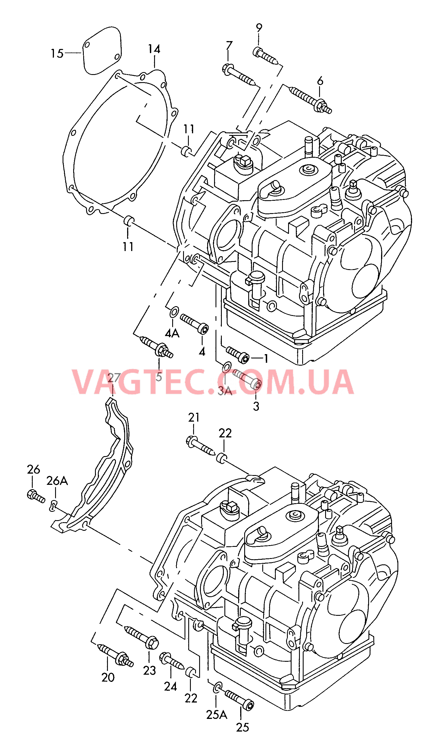 Детали крепления для двигателя и КП  для 4-ступенчатой АКП  для VOLKSWAGEN Transporter 2000