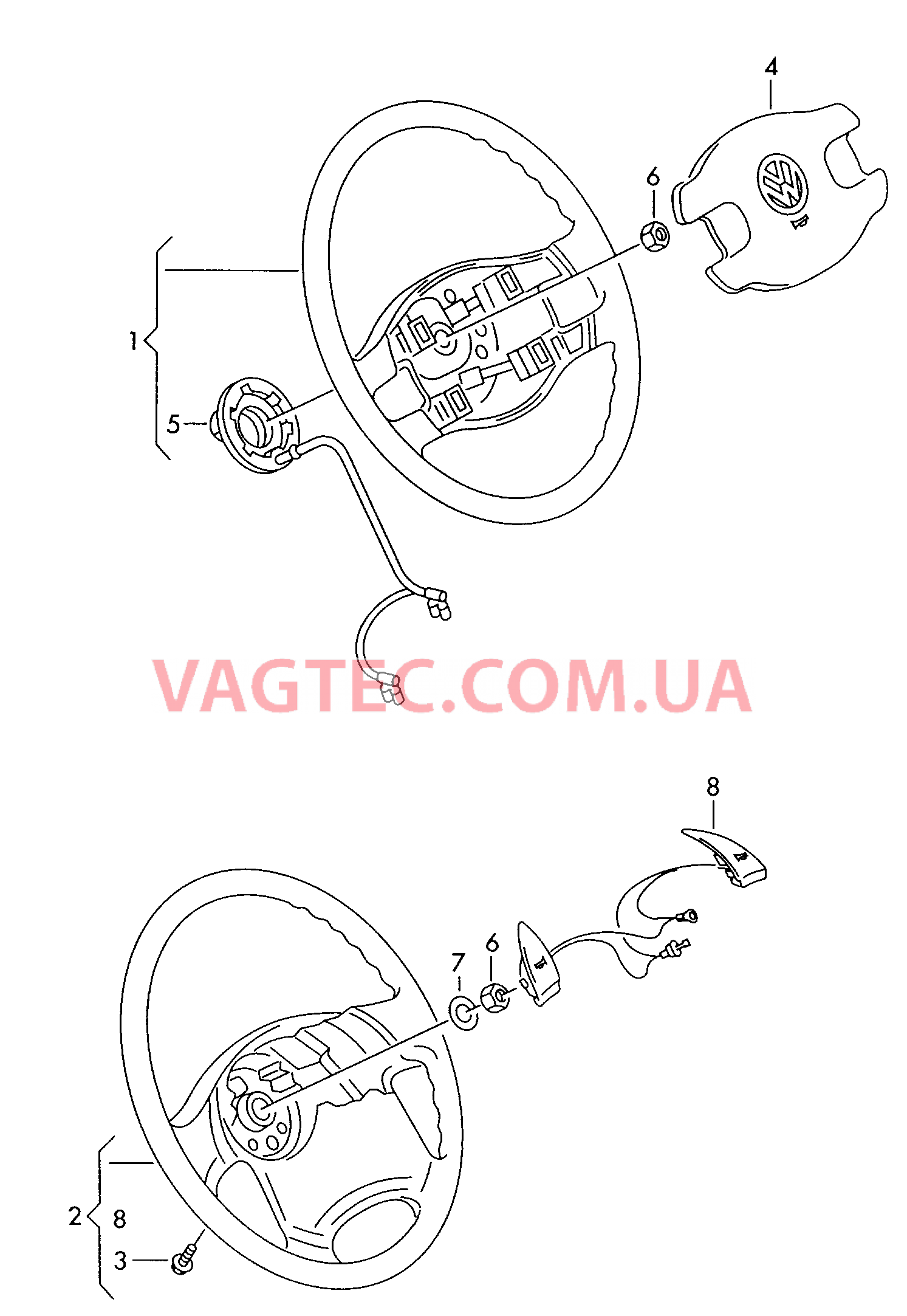 Рулевое колесо  F             >> 70-XH051 759 для VOLKSWAGEN Transporter 2000