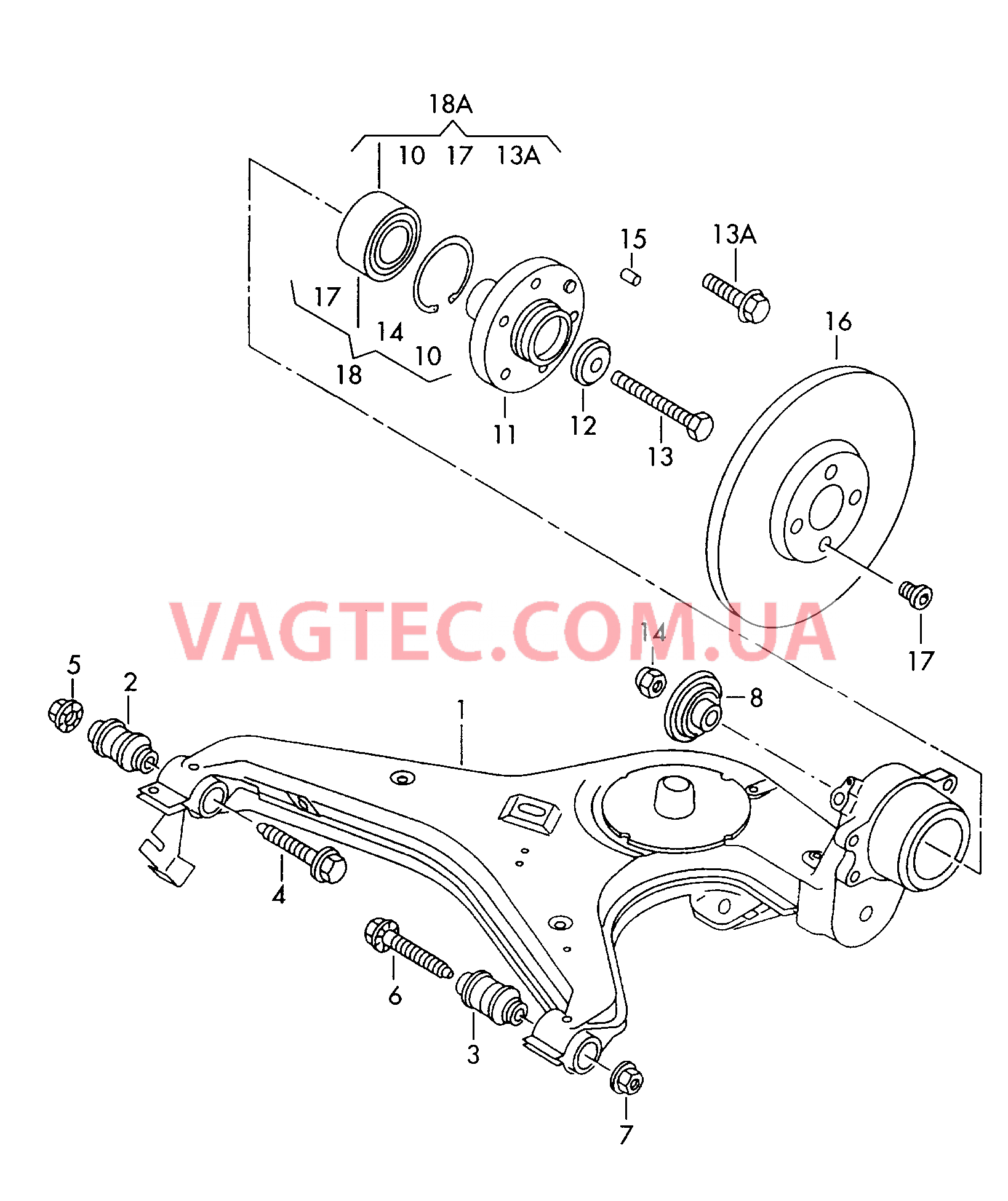 Рычаг подвески  для VOLKSWAGEN Transporter 2002