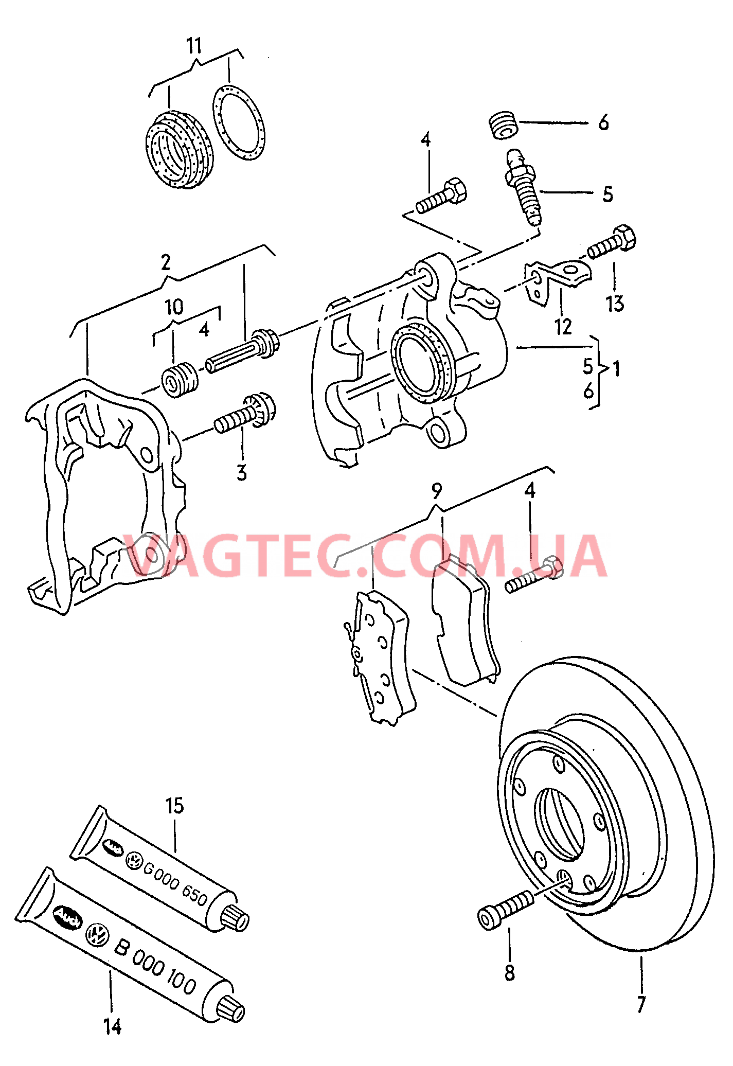 Торм. мех. с плав. суппортом  для VOLKSWAGEN Transporter 2002