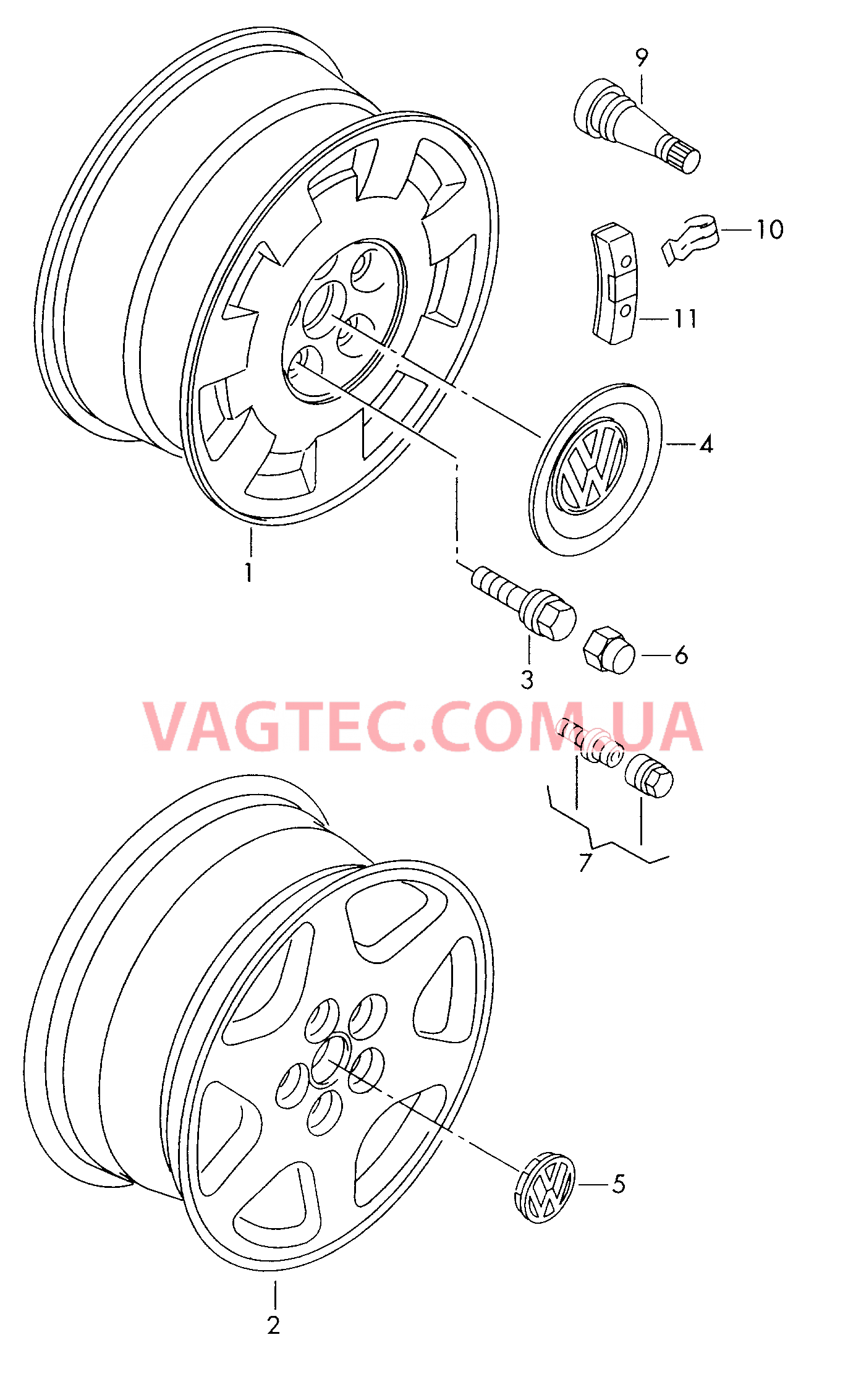 Алюминиевый диск Колпак колеса  для VOLKSWAGEN Transporter 2000