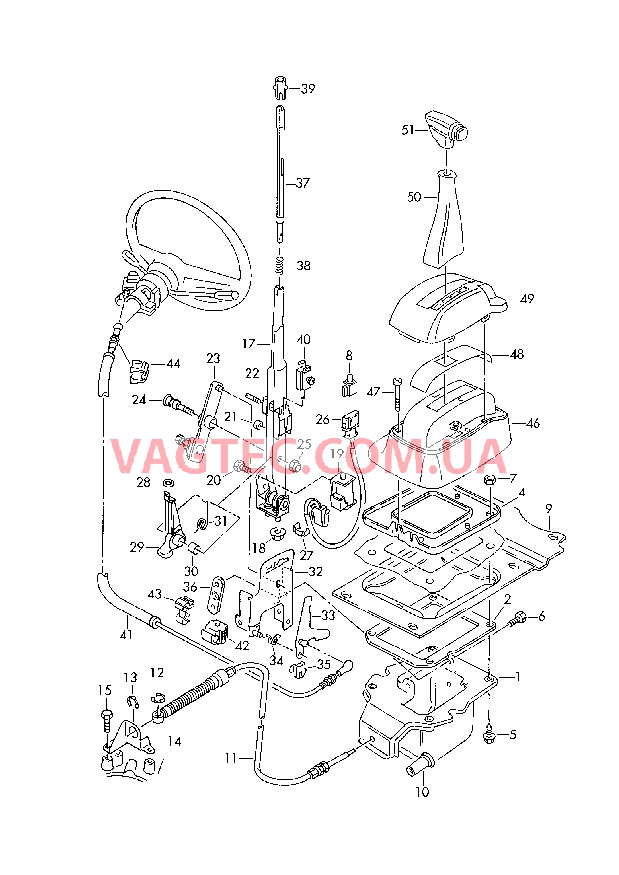 Механизм переключения  для VOLKSWAGEN Transporter 2004