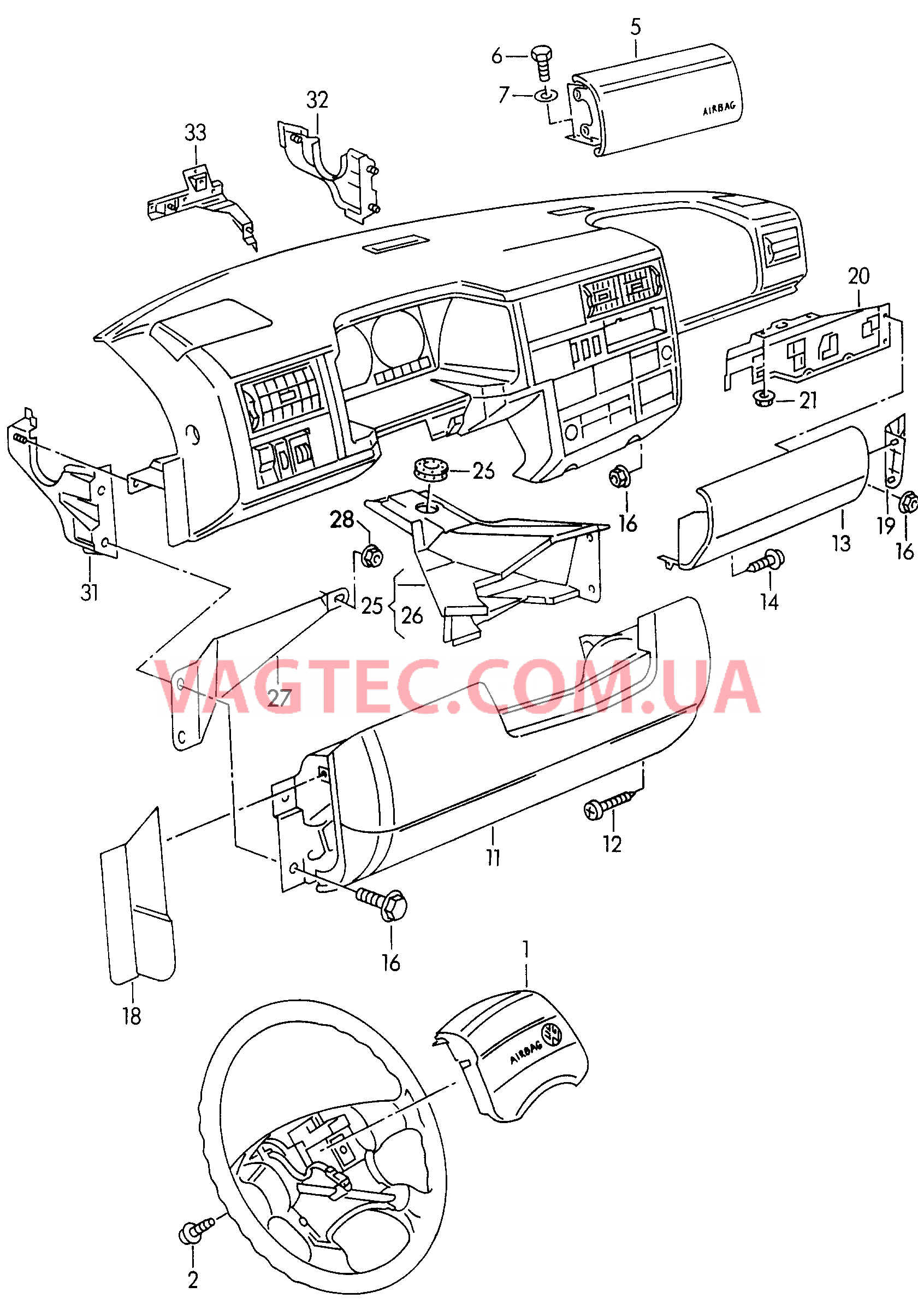 Подушка для защиты колен Подушка безопасности  для VOLKSWAGEN Transporter 2004