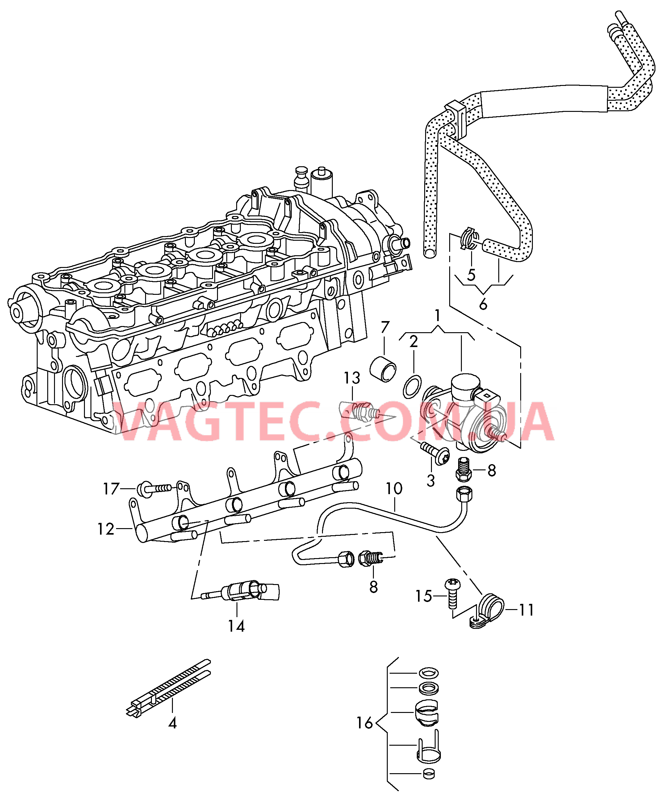 Топливный насос Распределитель топлива Форсунка  для VOLKSWAGEN Transporter 2014-1