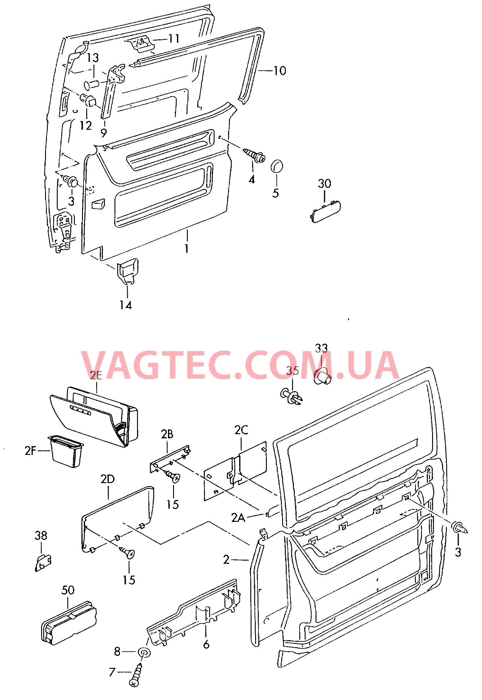 Облицовка боковой стенки Облицовка сдвижной двери   F             >> 70-1-200 000 для VOLKSWAGEN Transporter 2002