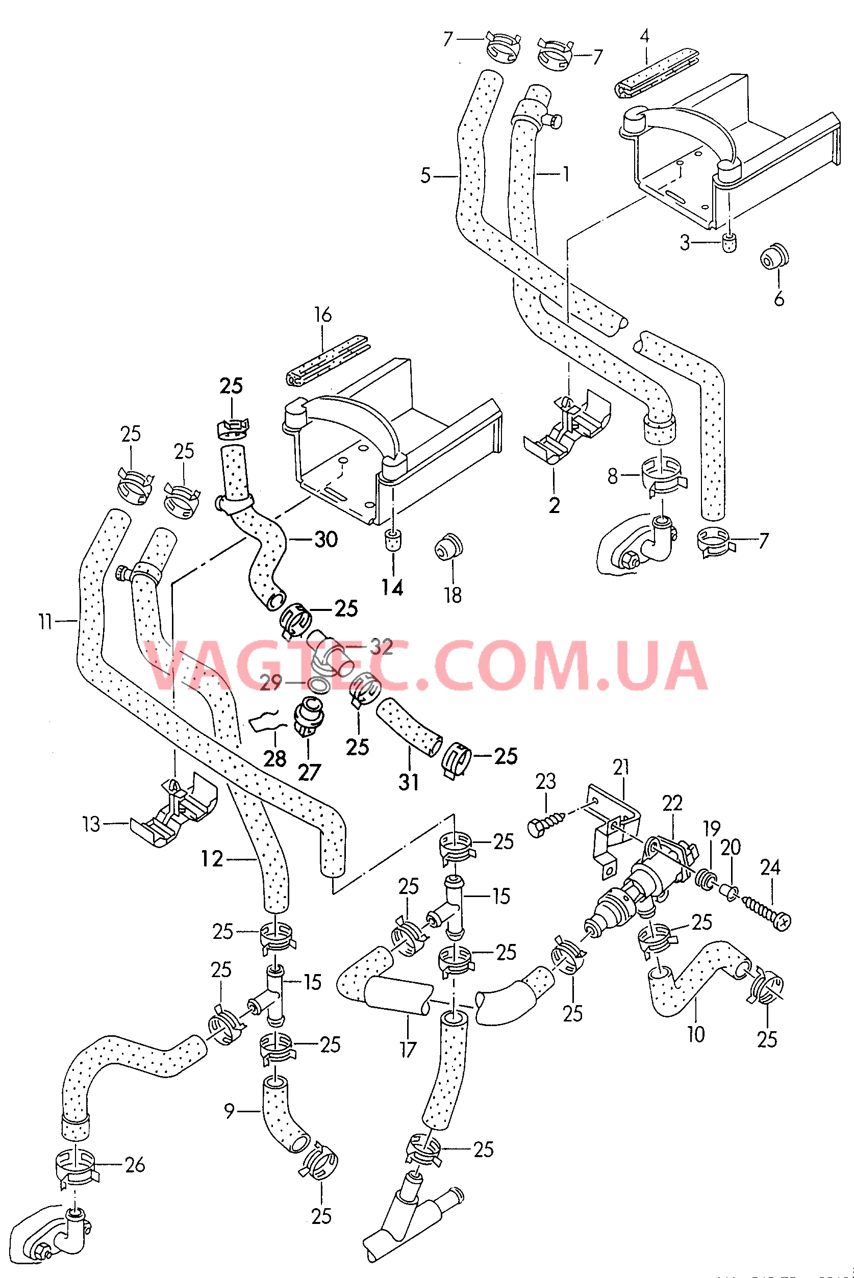 Kондиционер Шланги ОЖ  см. панель иллюстраций:   F             >> 70-X-080 000* F 70-X-080 001>>* для VOLKSWAGEN Transporter 2002