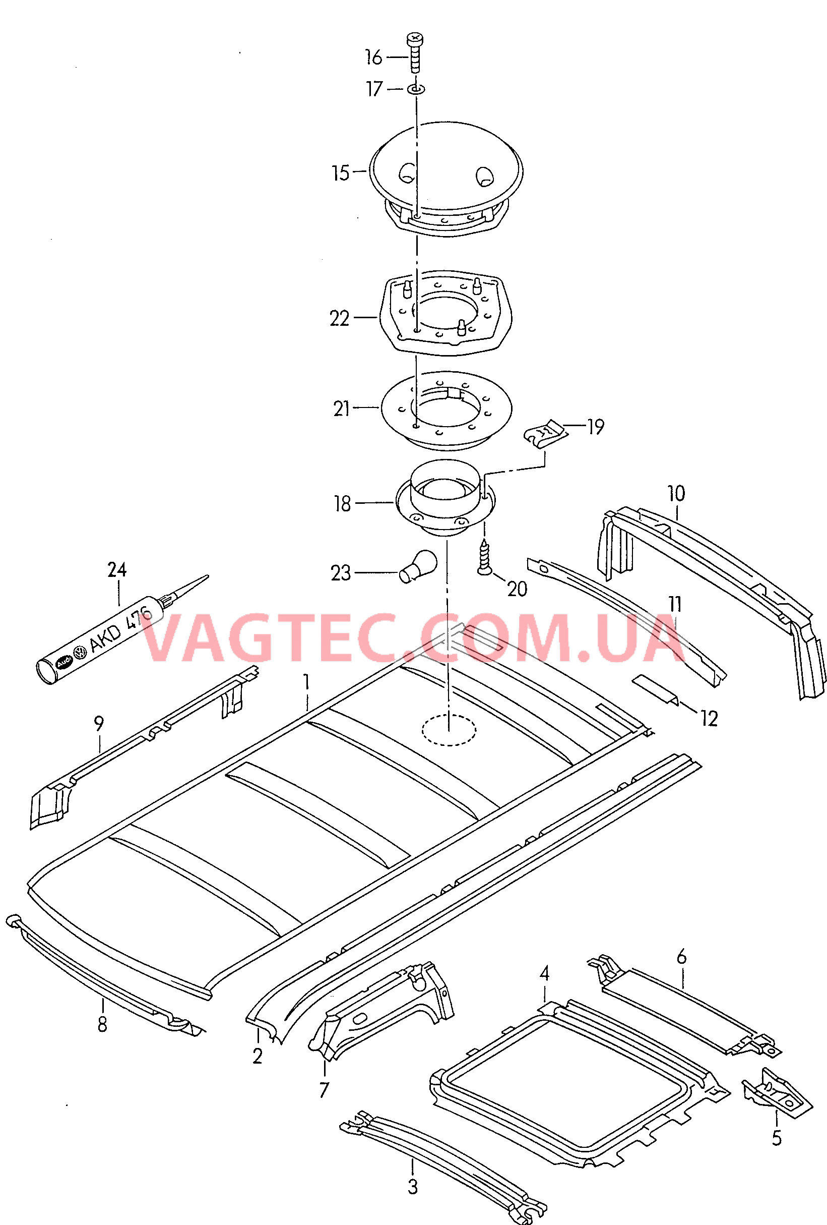 Крыша Вентилятор на крыше  для VOLKSWAGEN Transporter 2000