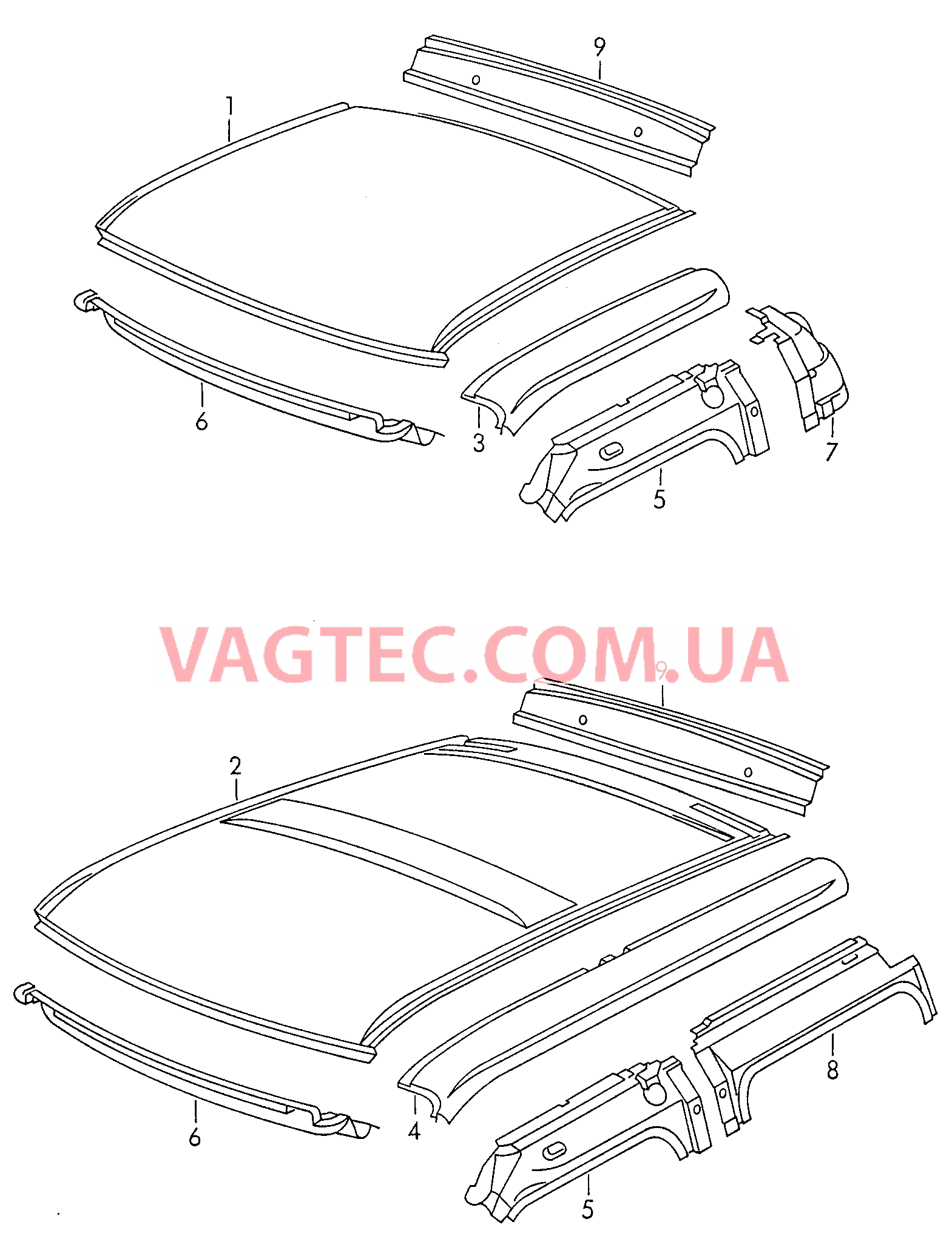 Крыша  для VOLKSWAGEN Transporter 2004