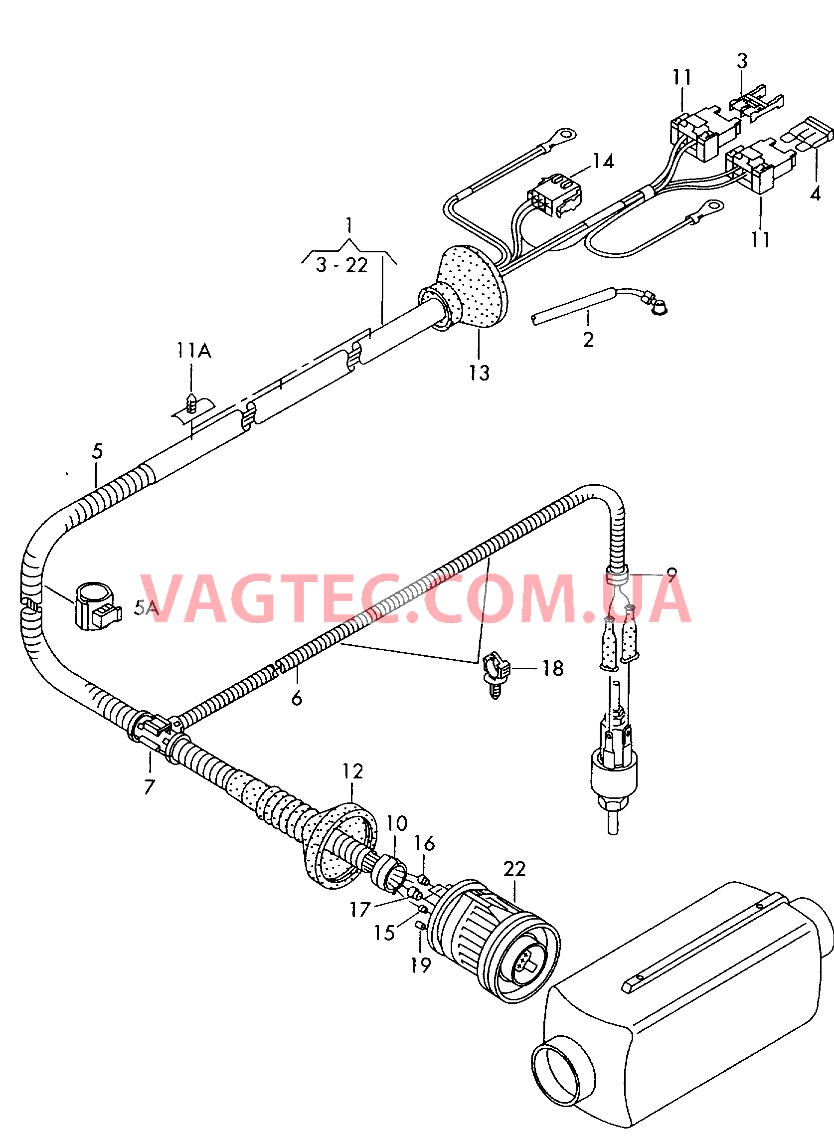 Жгут проводов отопителя независимого действия  для VOLKSWAGEN Transporter 2003