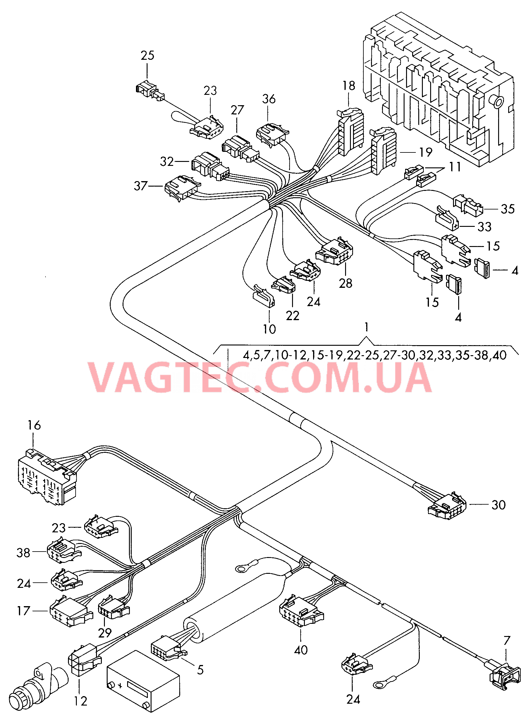 Жгут проводов кондиционера  для VOLKSWAGEN Transporter 2000