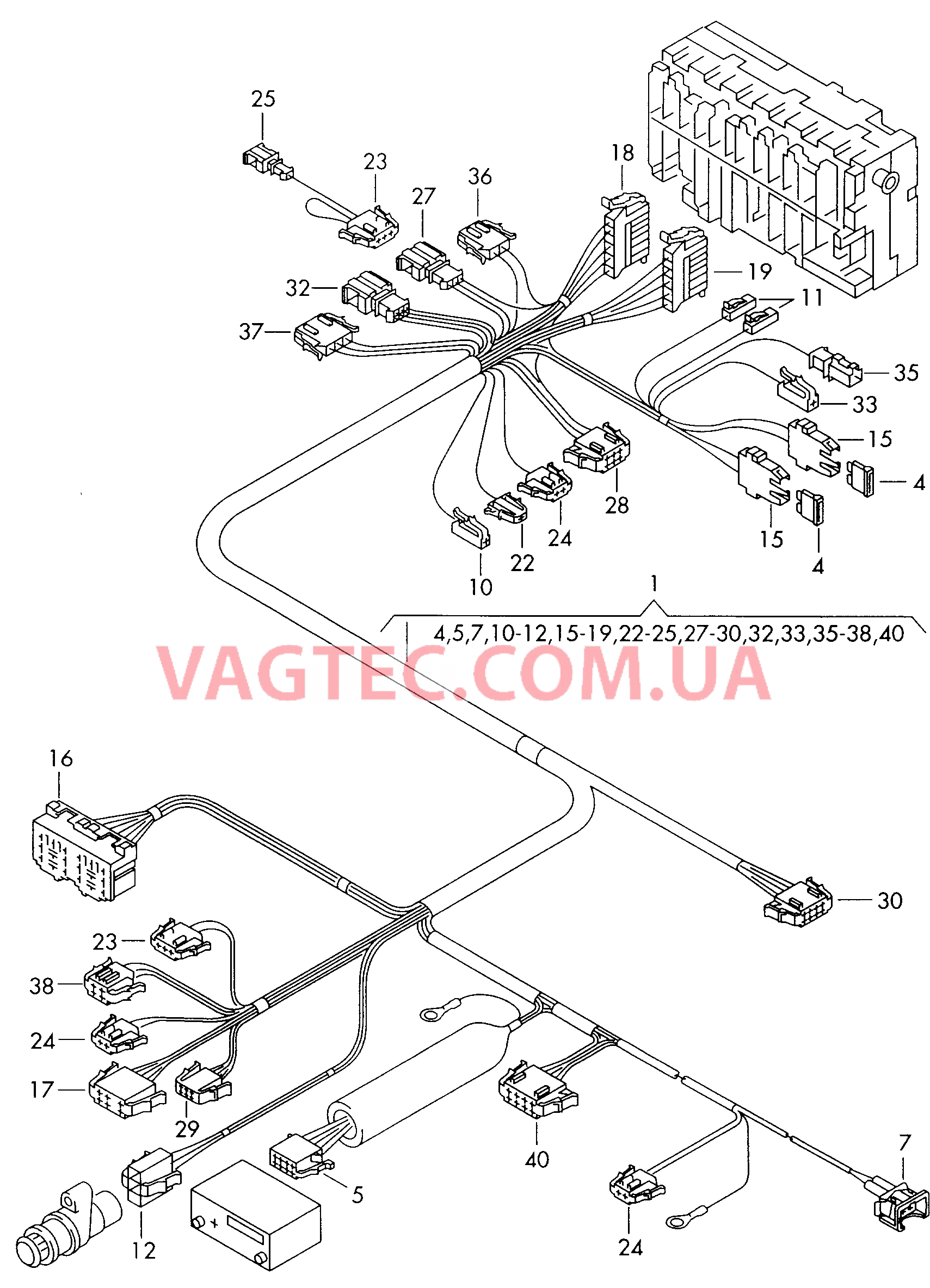 Жгут проводов кондиционера  для VOLKSWAGEN Transporter 2004