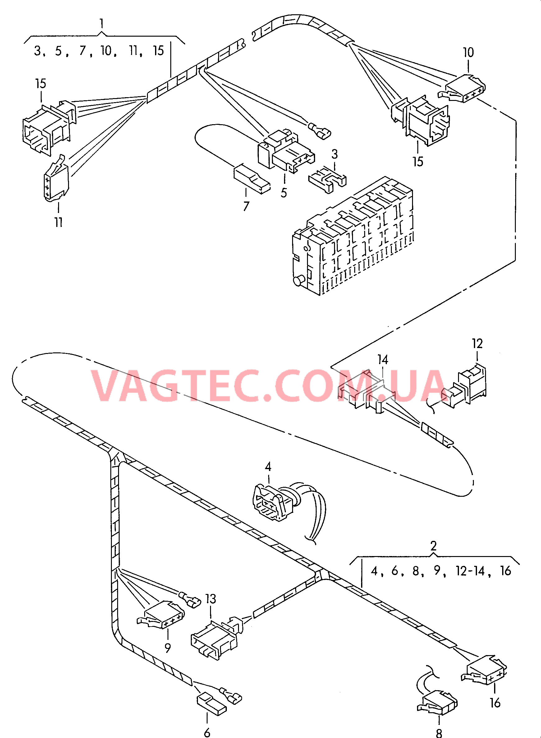 Жгут проводов для центрального замка  для VOLKSWAGEN Transporter 2003