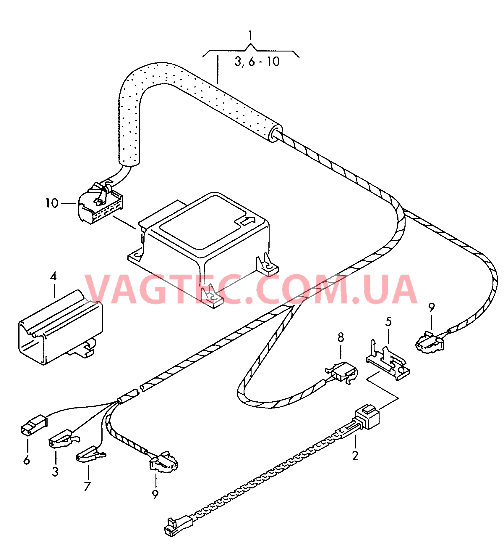 Жгут проводов подушки безопас.  для VOLKSWAGEN Transporter 2000