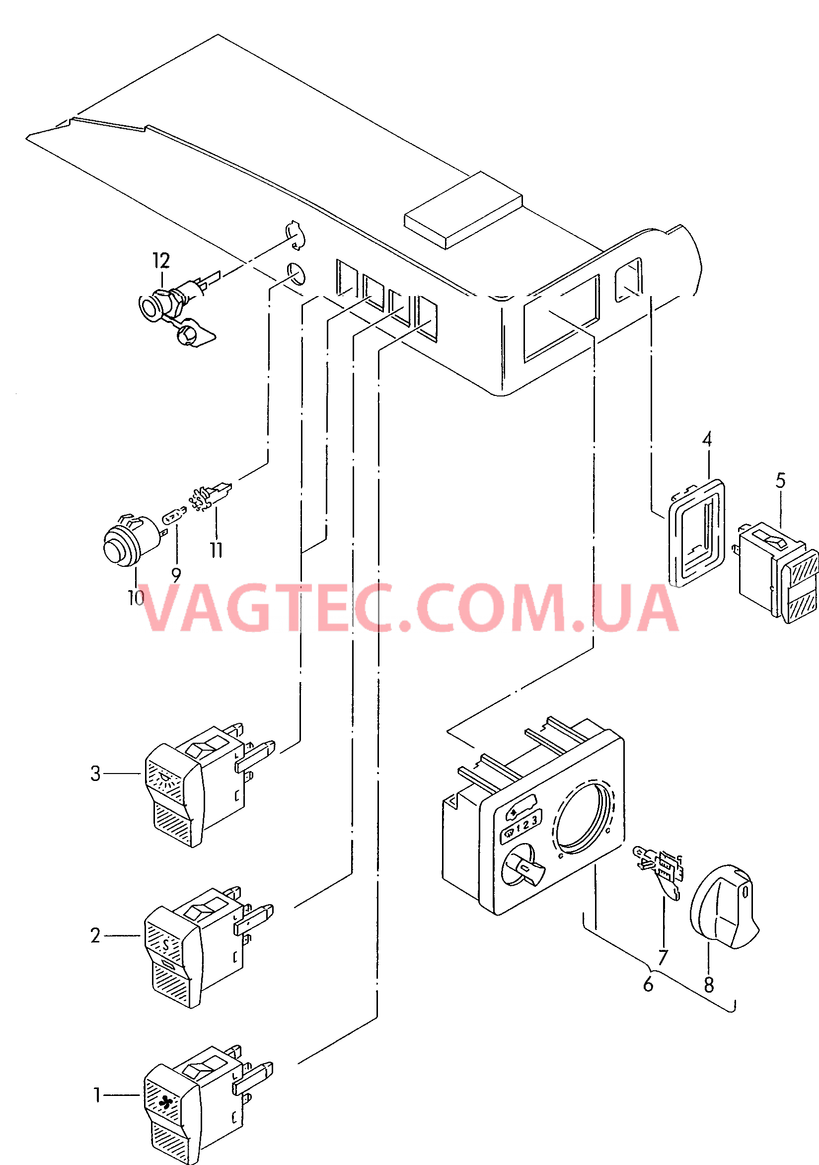 Выключатель  для VOLKSWAGEN Transporter 2000