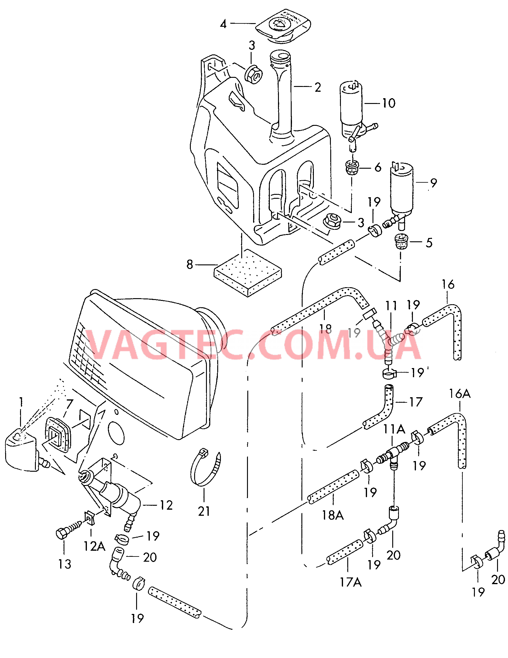 Омыватель фар  для VOLKSWAGEN Transporter 2004