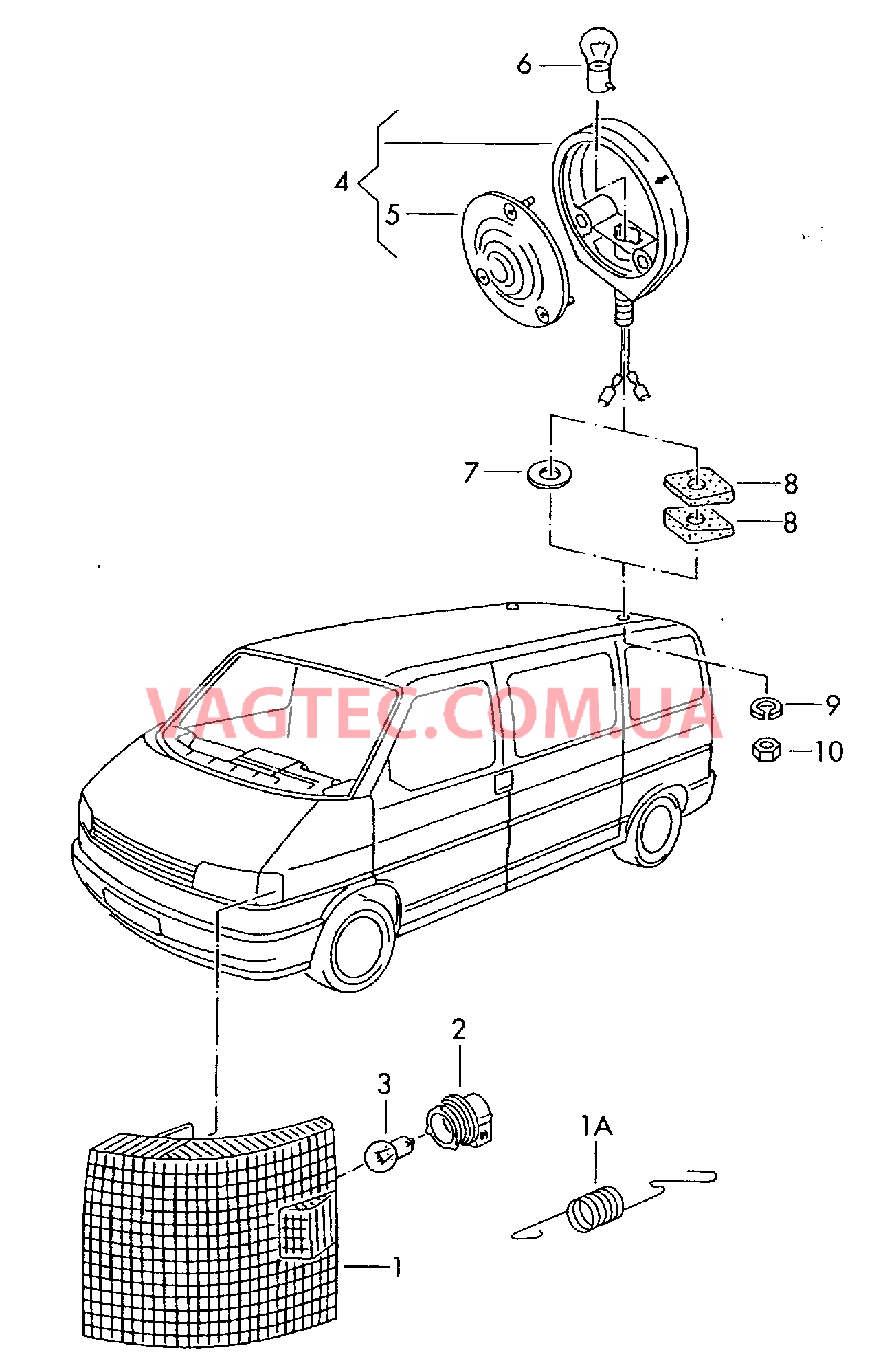 Фонарь указателя поворота  для VOLKSWAGEN Transporter 2003