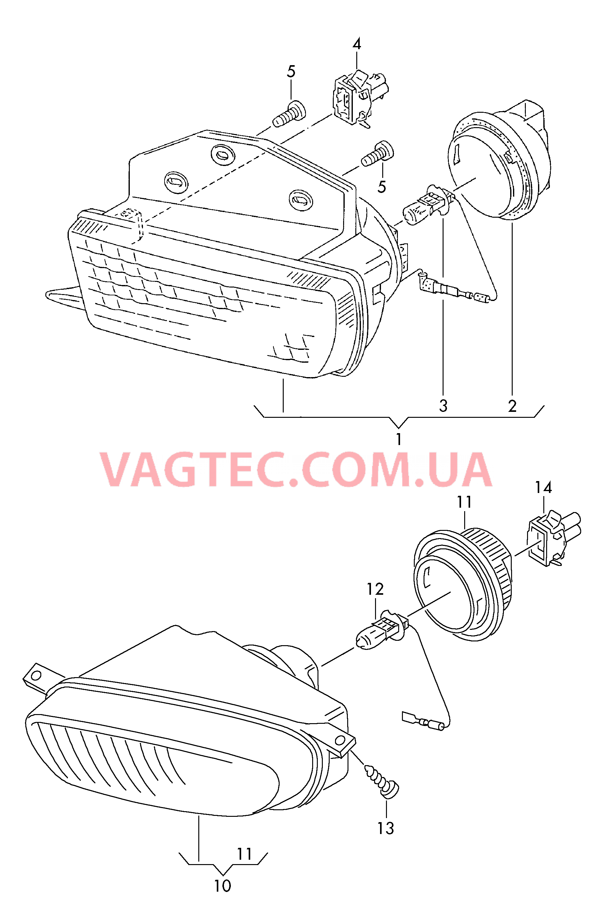 Галоген. противотуманная фара  для VOLKSWAGEN Transporter 2002