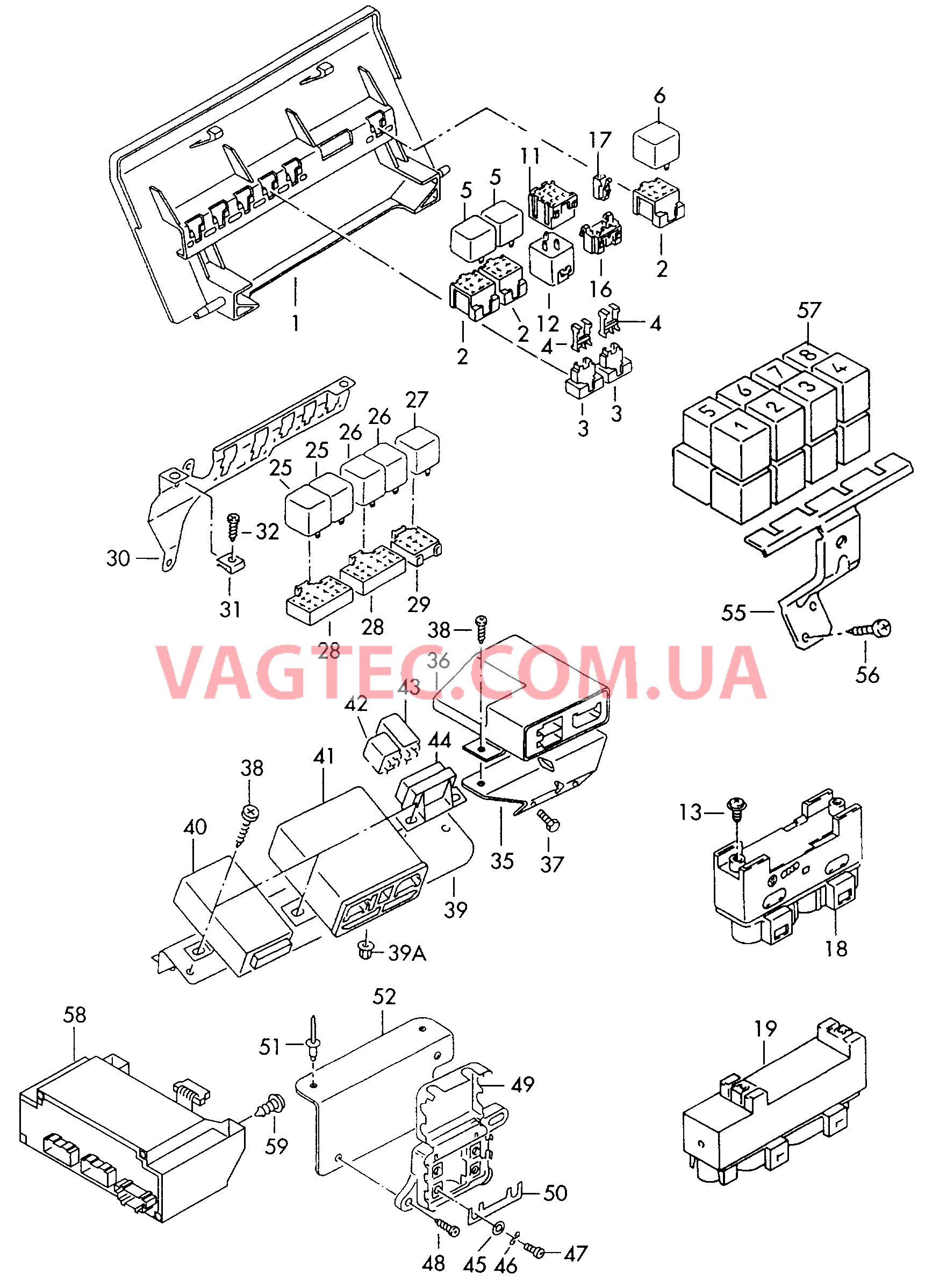 Реле и блоки управления Гнездо для предохранителя  для VOLKSWAGEN Transporter 2000