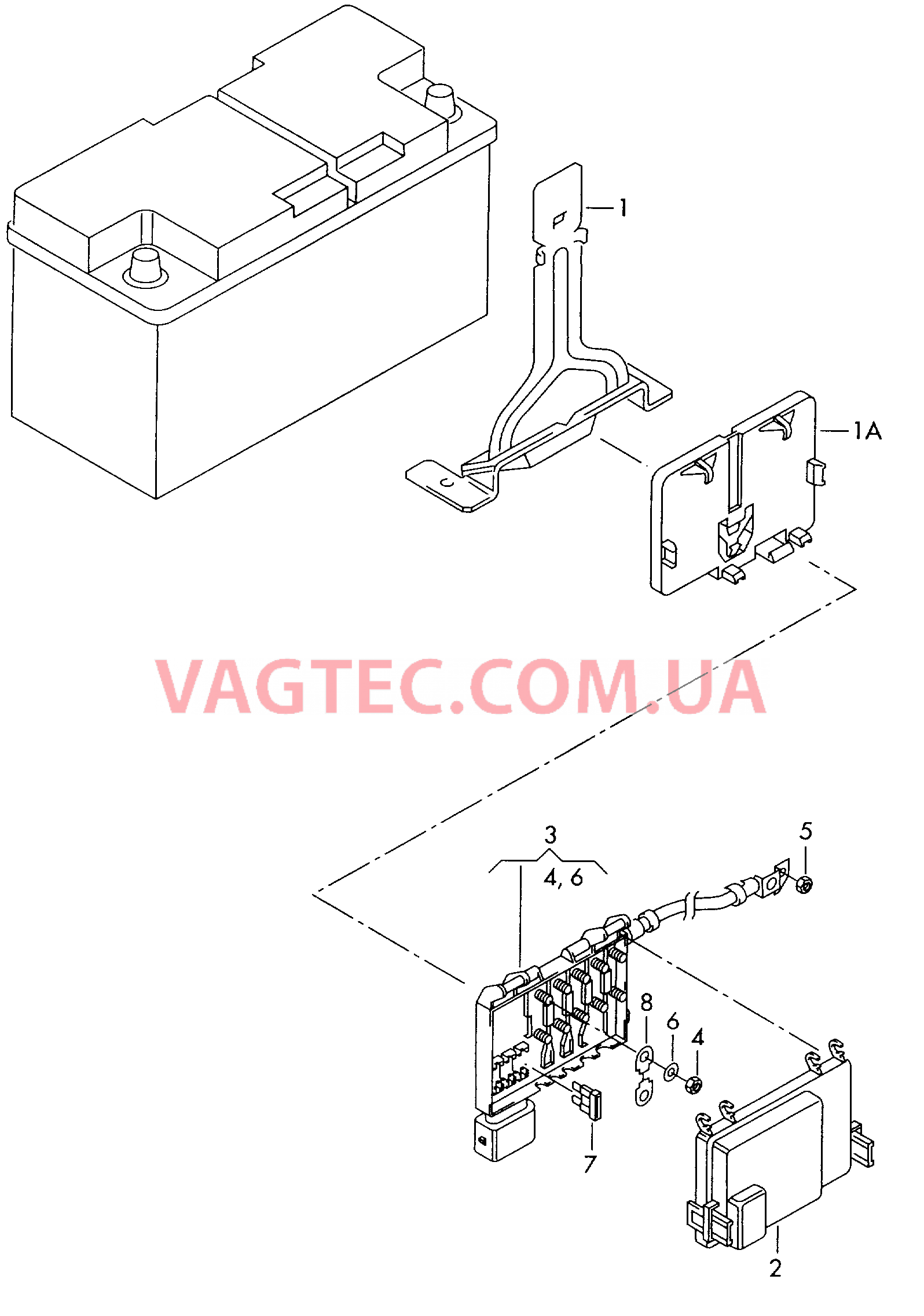 Гнездо для предохранителя  для VOLKSWAGEN Transporter 2004