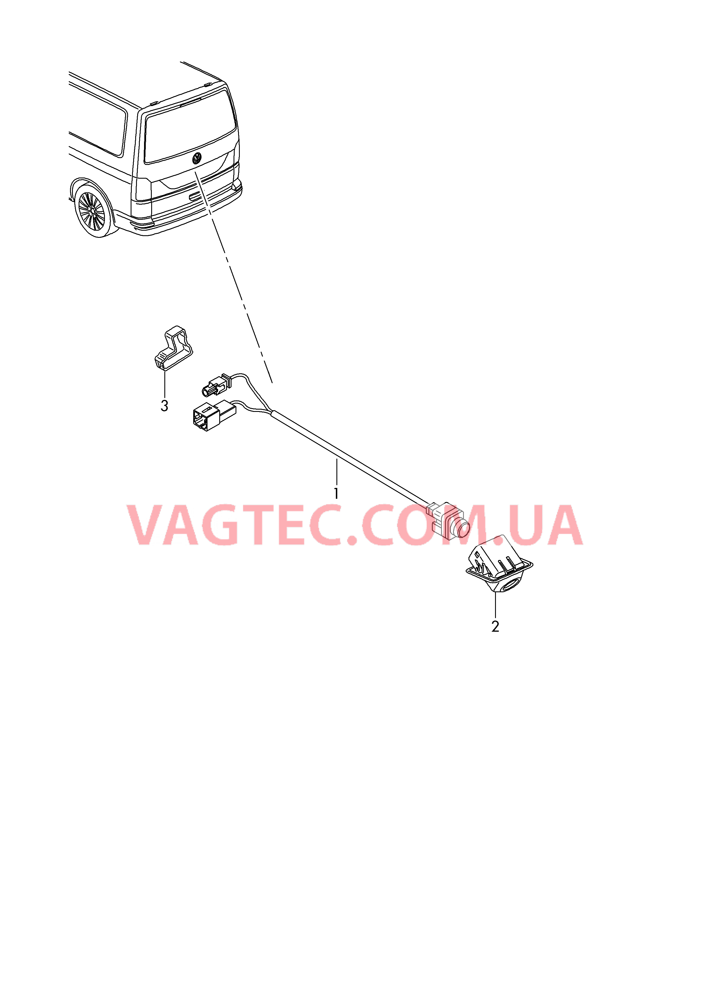 Камера заднего вида  для VOLKSWAGEN Transporter 2018