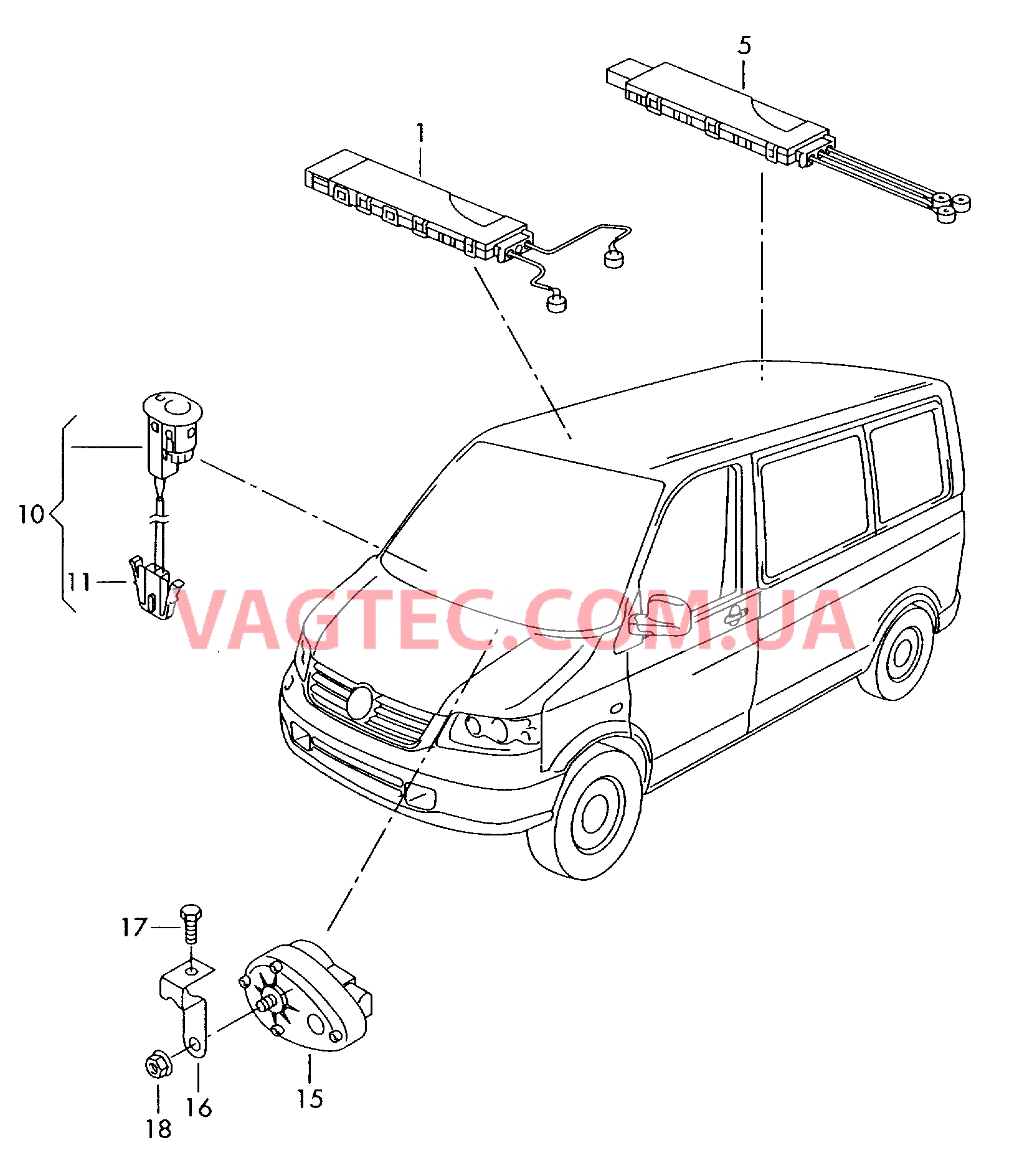 Противоугонная система  для VOLKSWAGEN Transporter 2013