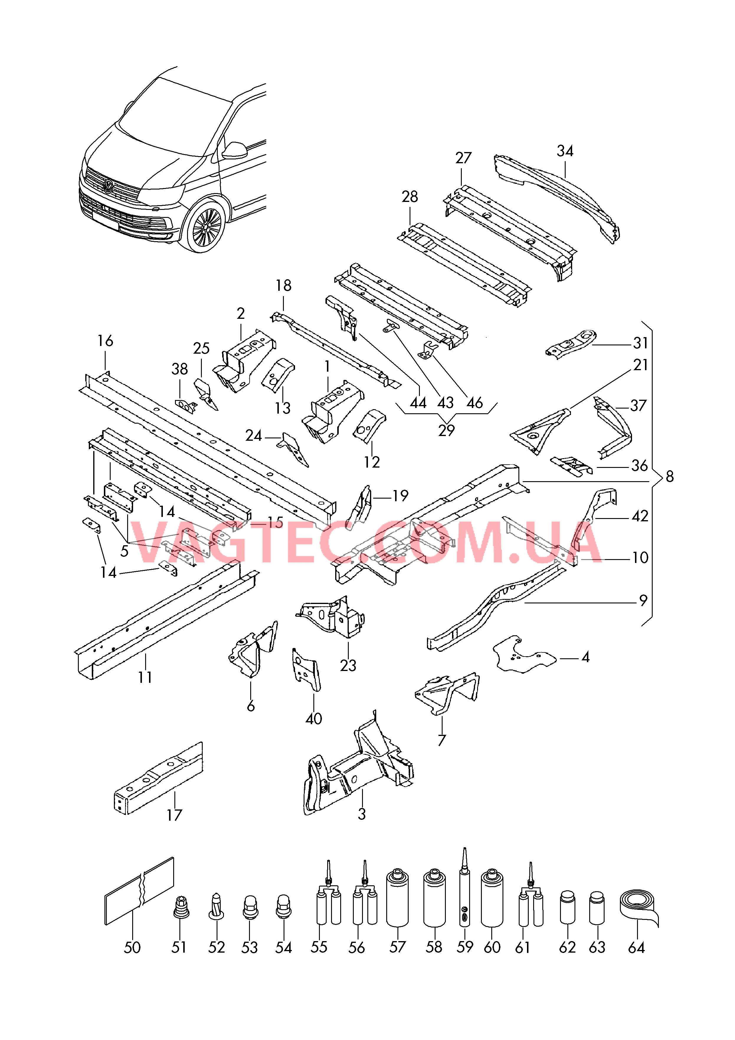 Рама  для VOLKSWAGEN Transporter 2016