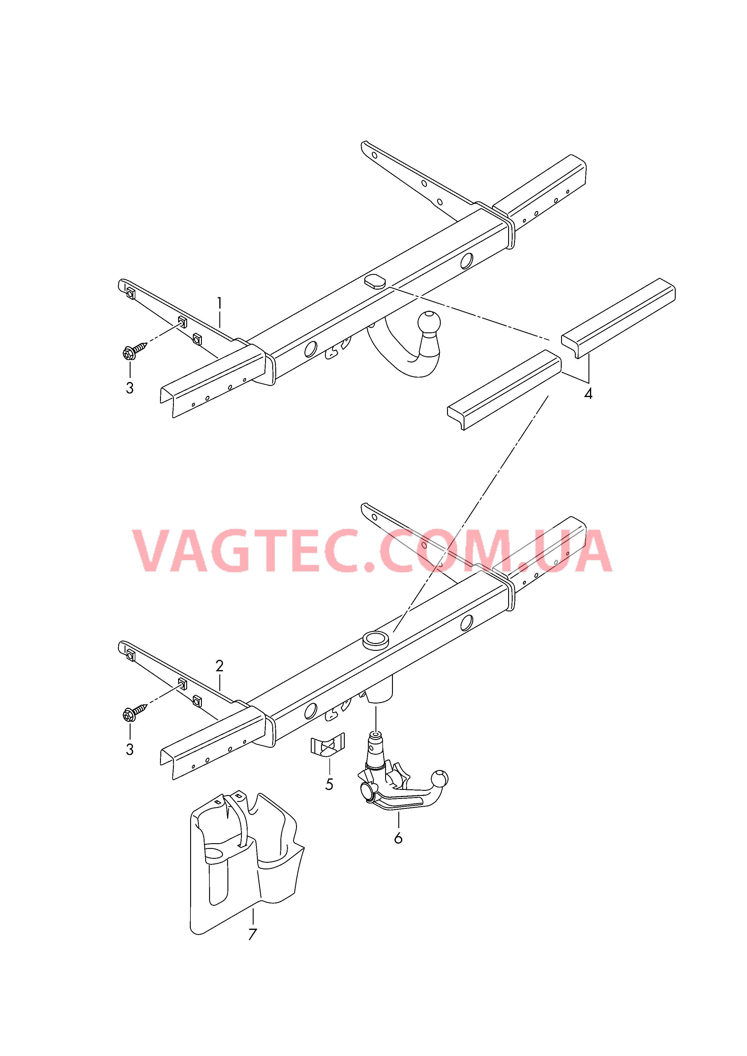 ТСУ (шаровой наконечник)  для VOLKSWAGEN Transporter 2018