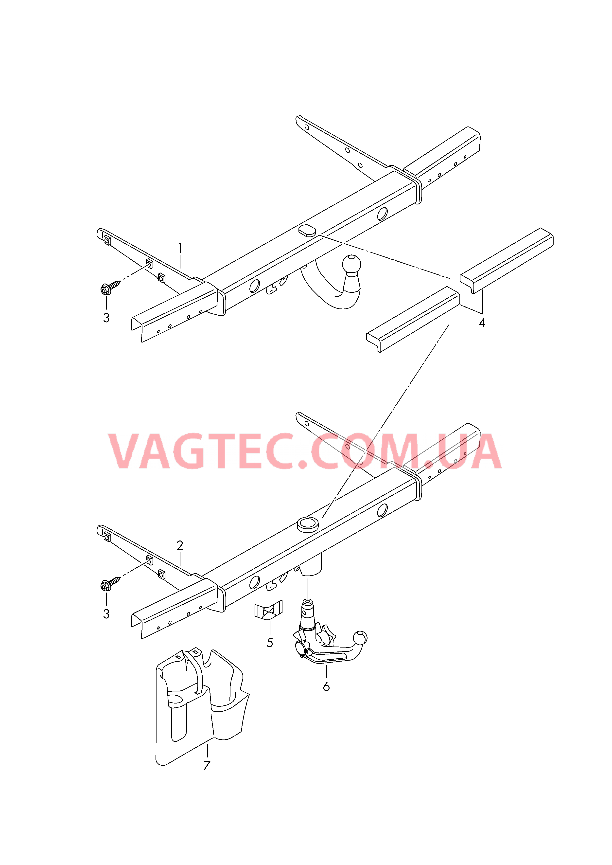 ТСУ (шаровой наконечник)  для VOLKSWAGEN Transporter 2016