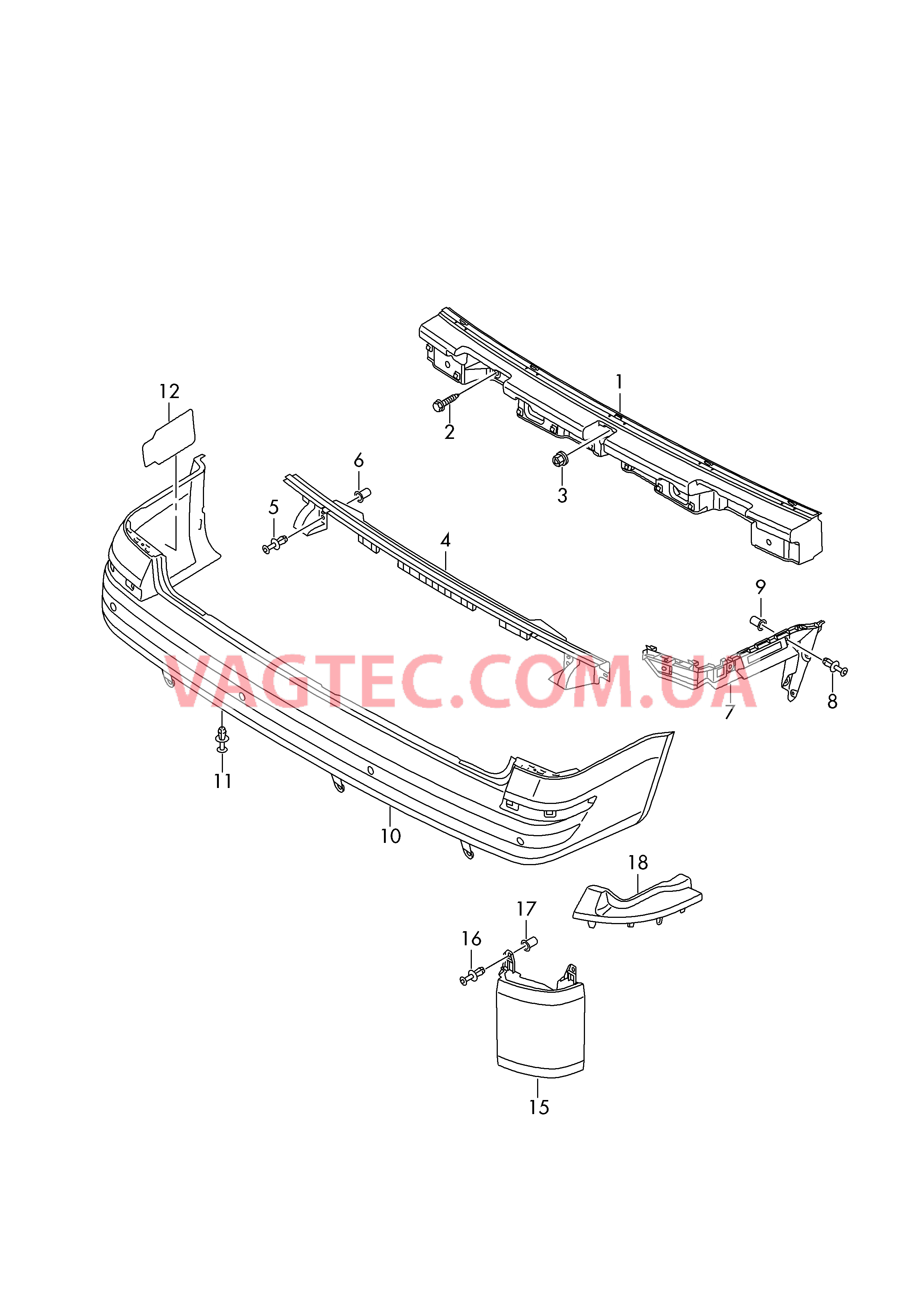 Бампер  для VOLKSWAGEN Transporter 2019