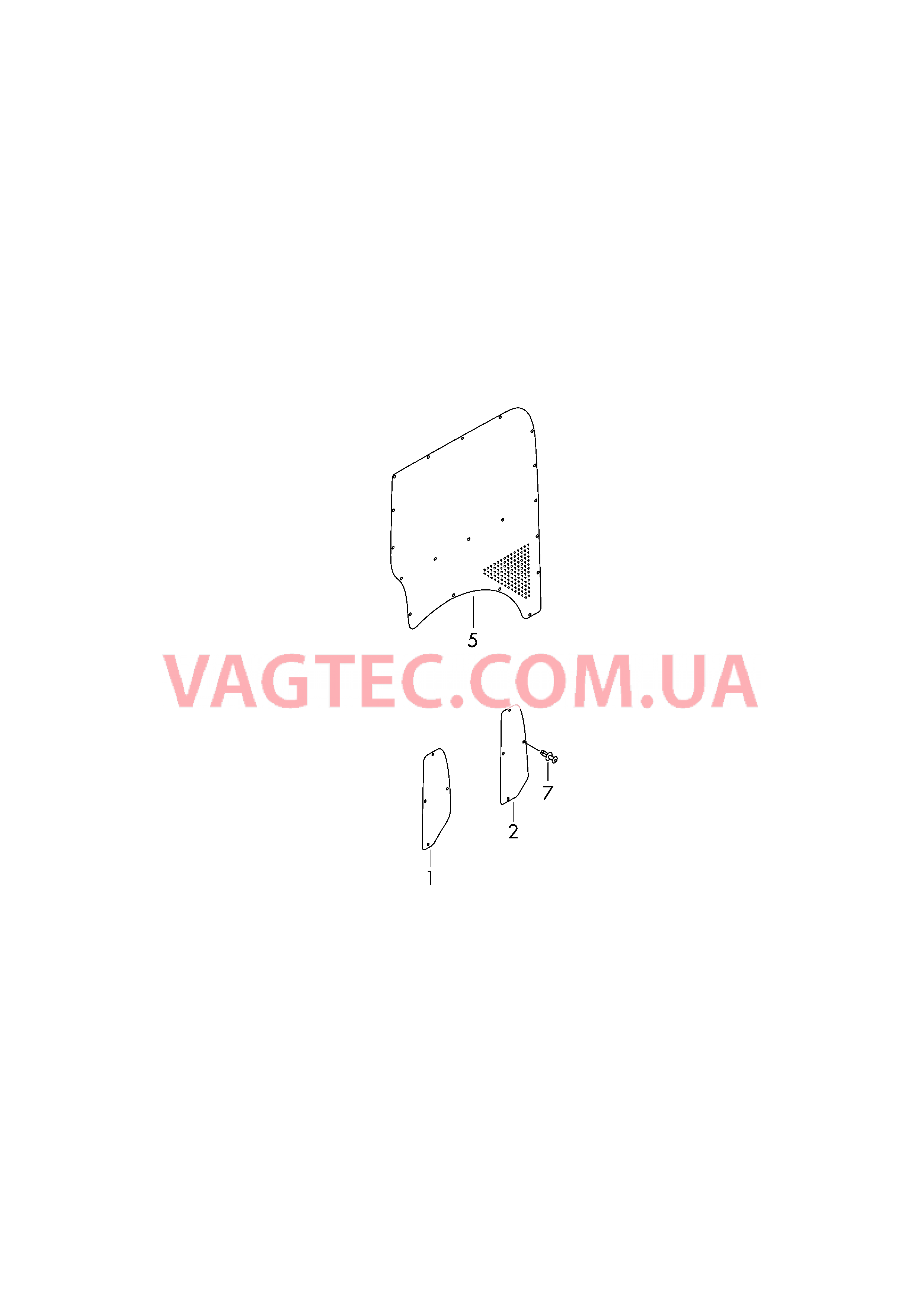 Облицовка боковины (фанера)  для VOLKSWAGEN Transporter 2016
