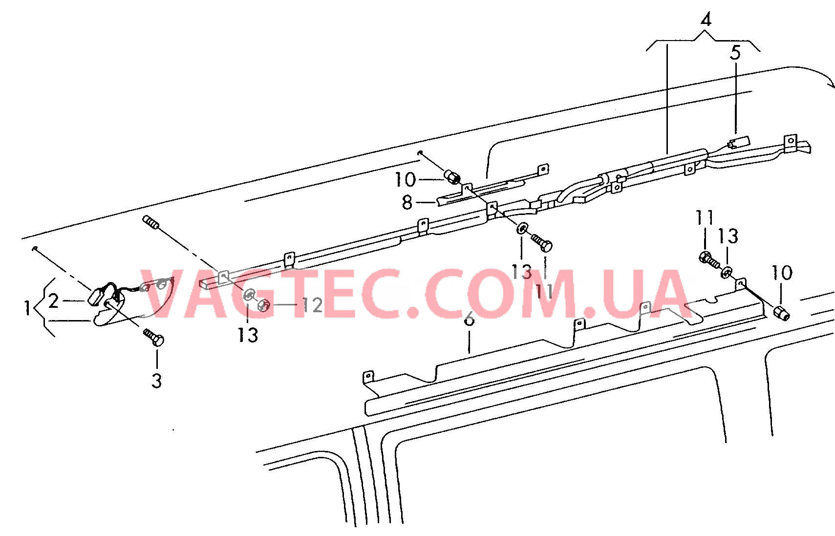 Модуль подушки без. для головы  для VOLKSWAGEN Transporter 2003-1