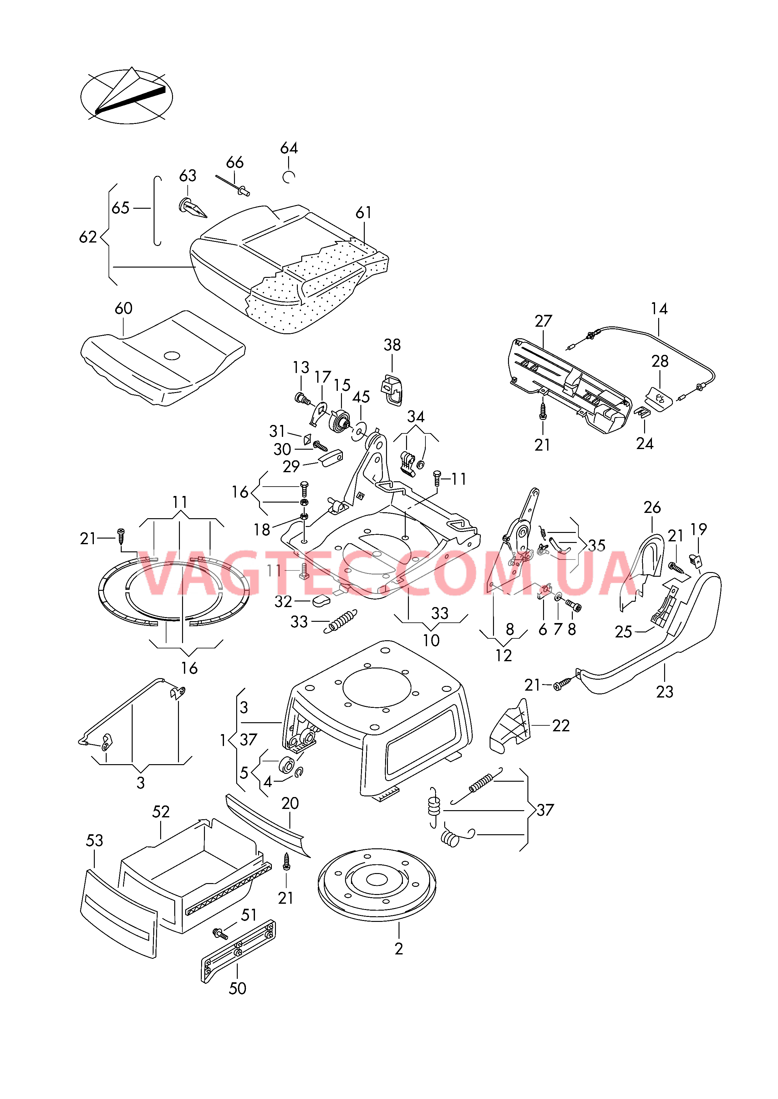 Одноместные сиденья в салоне  для VOLKSWAGEN Transporter 2018