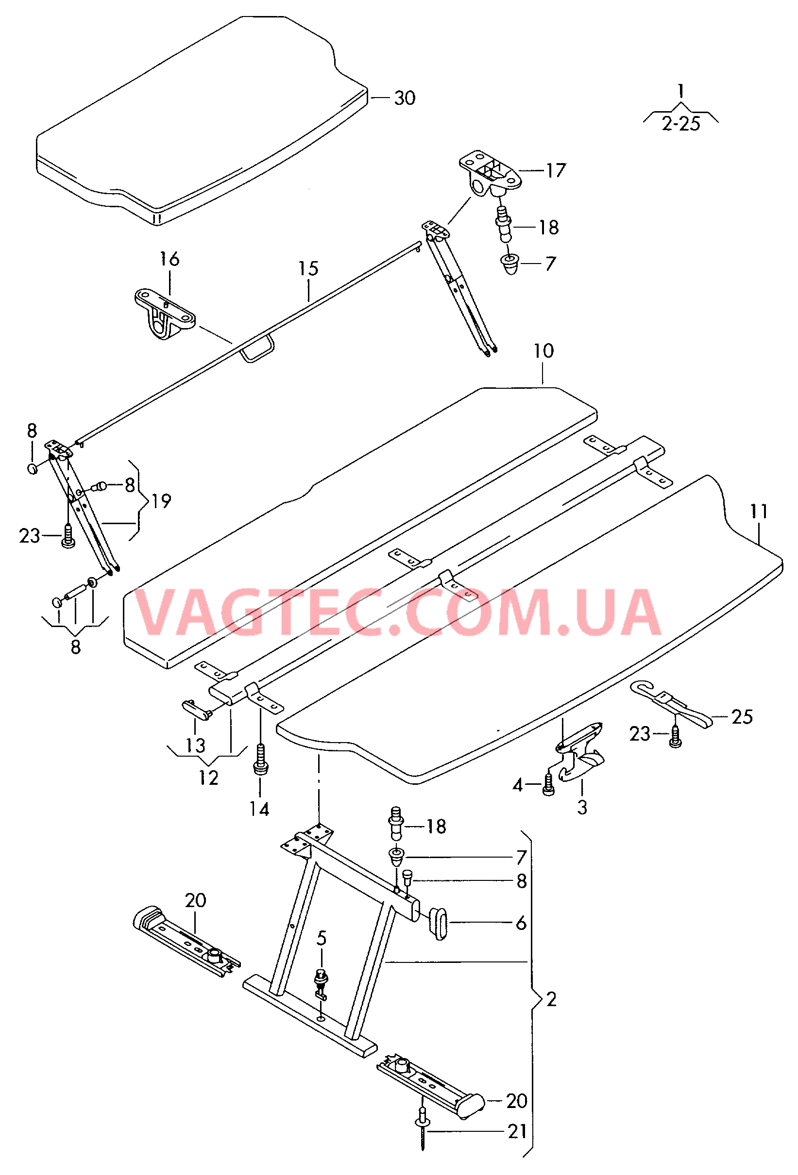 Многофункцион. спальная полка  для VOLKSWAGEN Transporter 2003-1