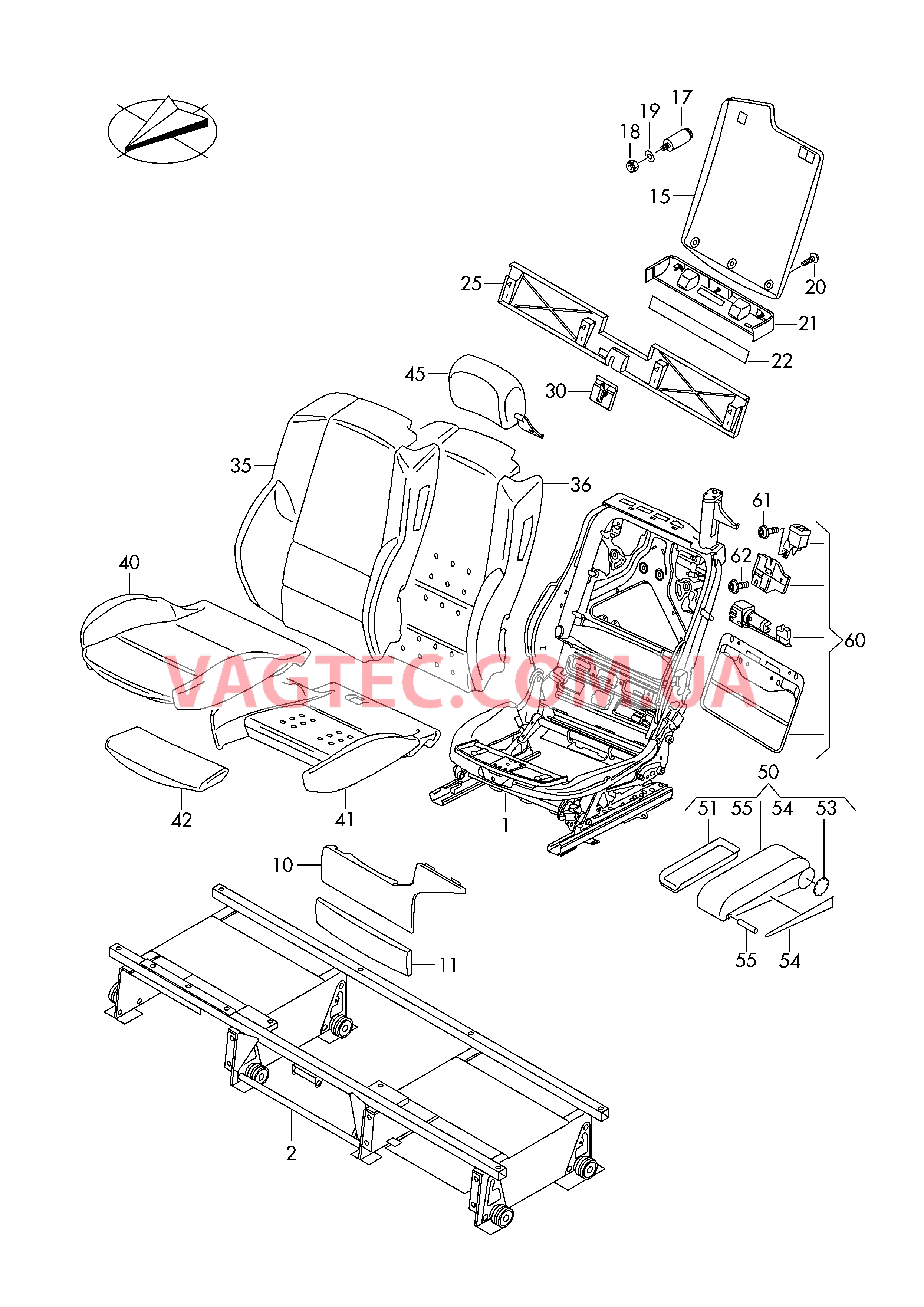 Cиденье многоместное  для VOLKSWAGEN Transporter 2016