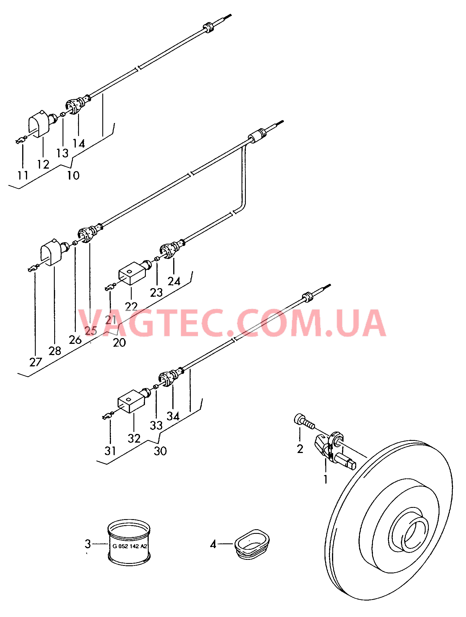 Датчик числа оборотов Жгут проводов для датчика числа оборотов  для VOLKSWAGEN Transporter 2008-1