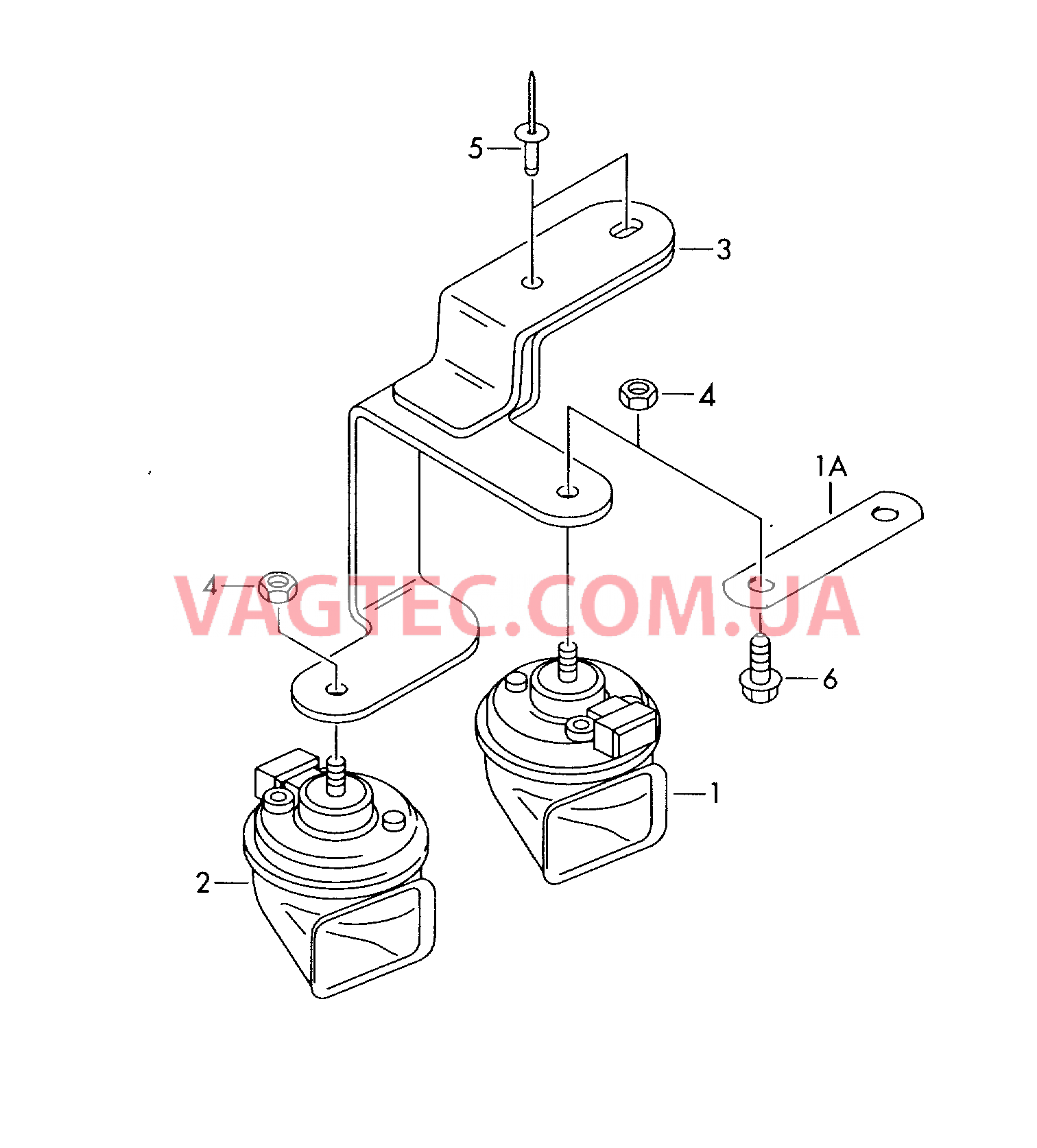 Звуковой сигнал  для VOLKSWAGEN Transporter 2003-2