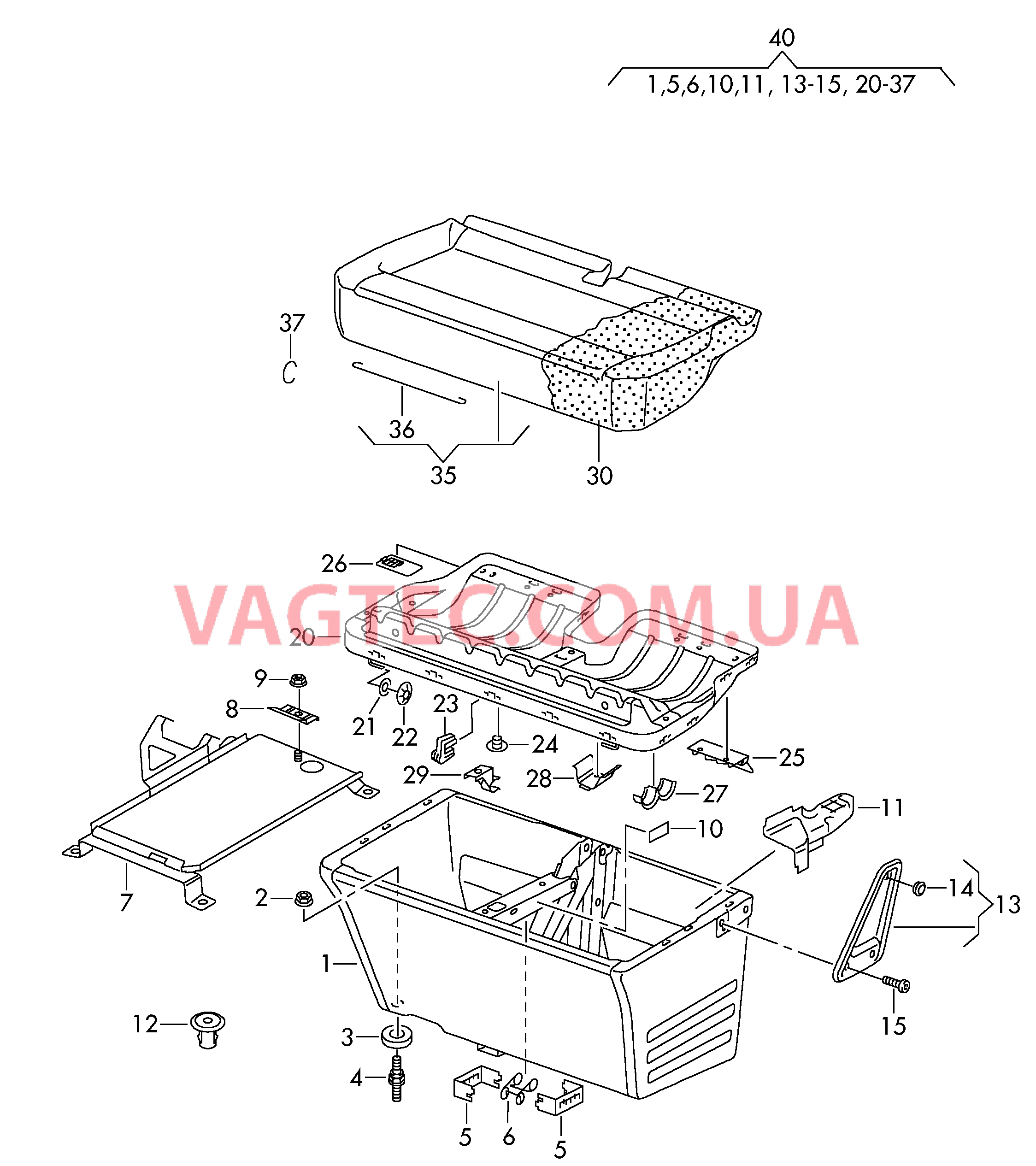 Сиденье переднего пассажира  для VOLKSWAGEN Transporter 2010-2